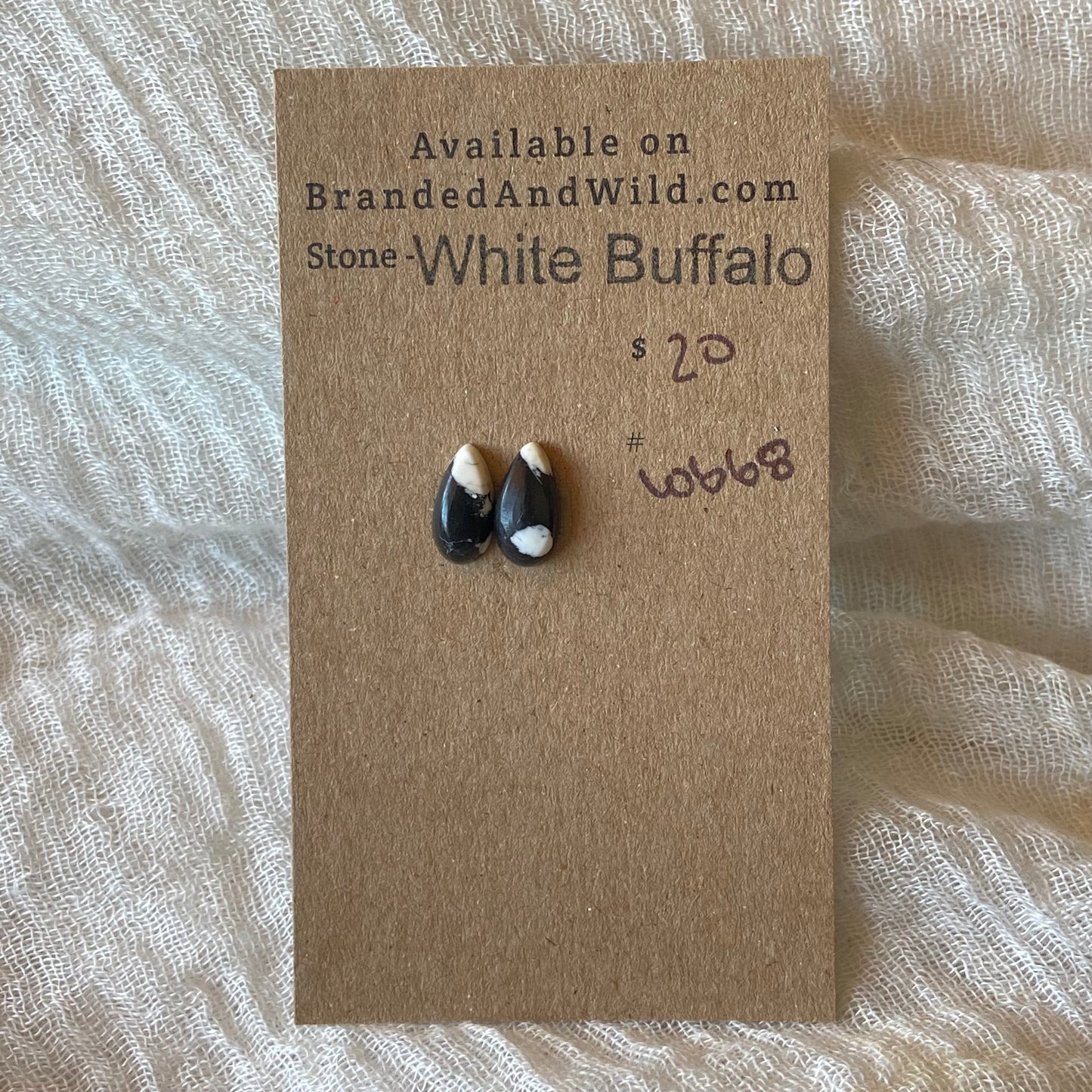 White Buffalo Cabochon - WB68