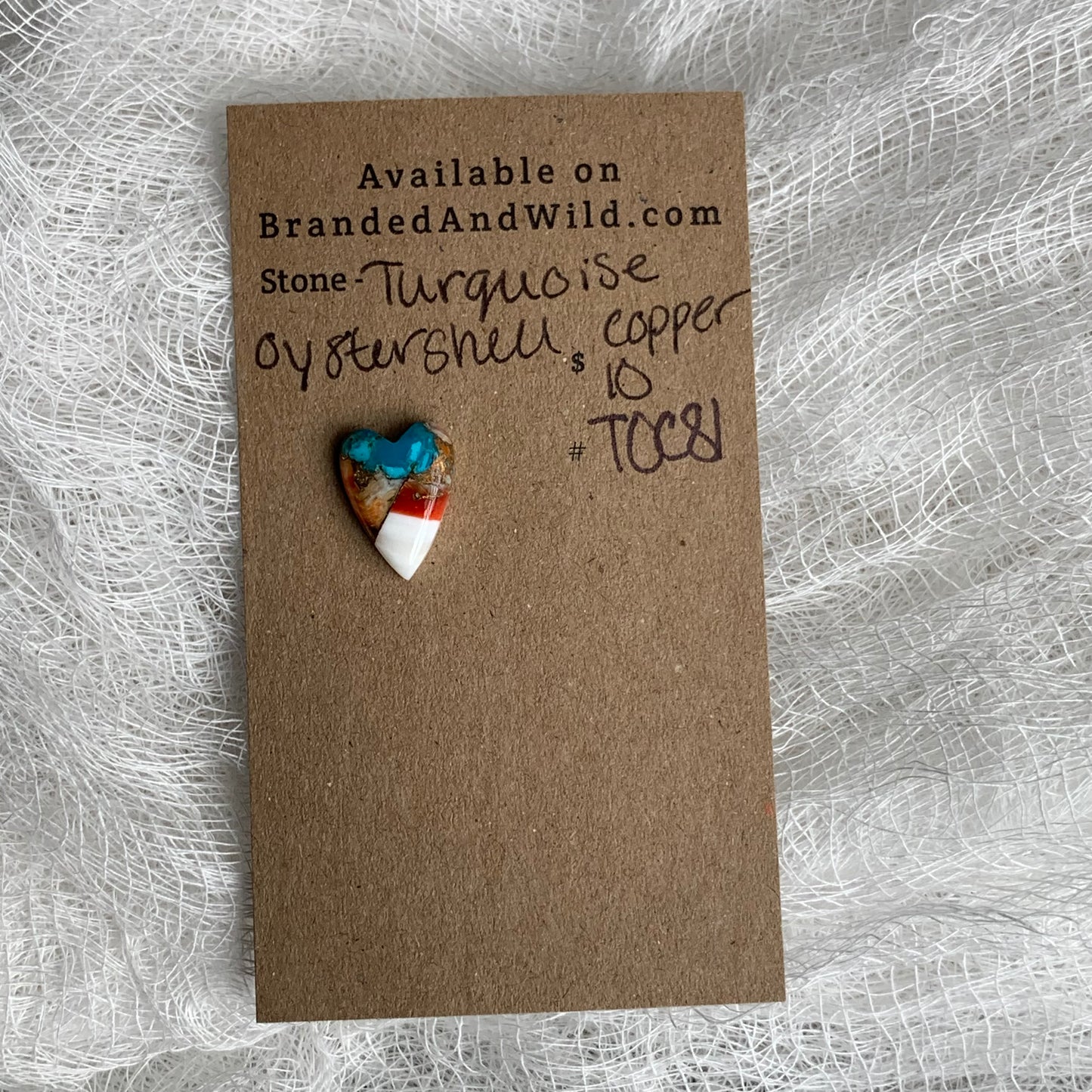 Turquoise, Oystershell, Copper Cabochon - TOC81