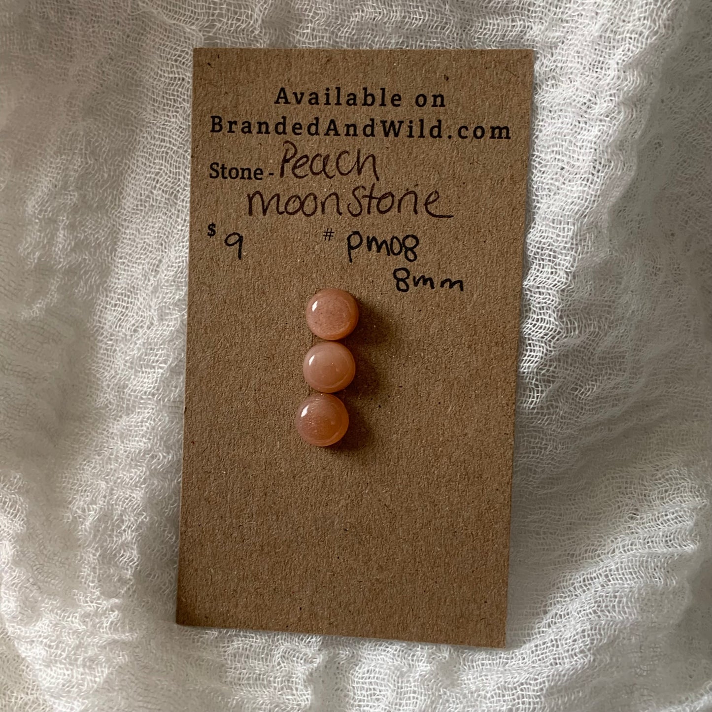 Peach Moonstone cabochon - PM08