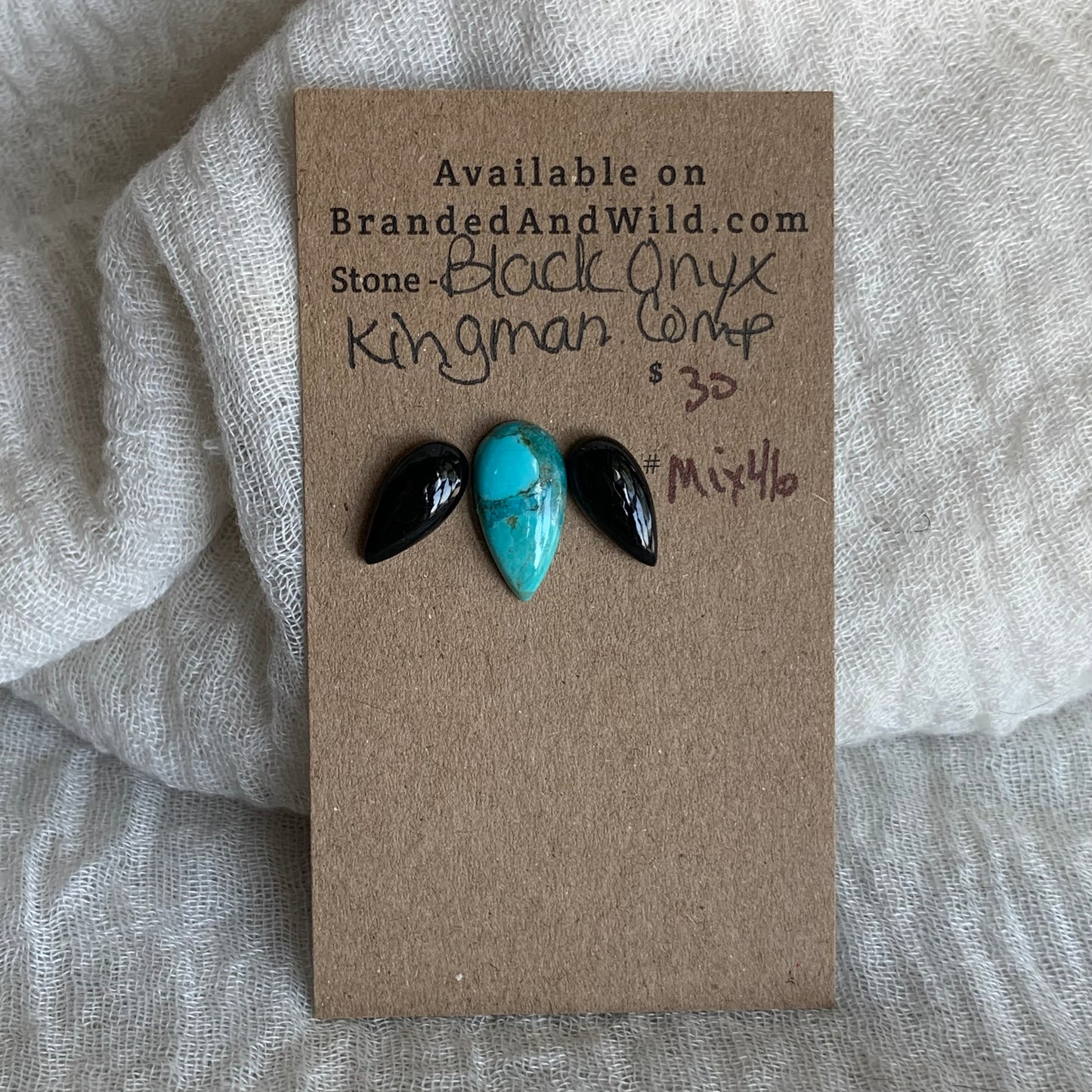 Kingman composite / Black Onyx Cabochon - Mix46