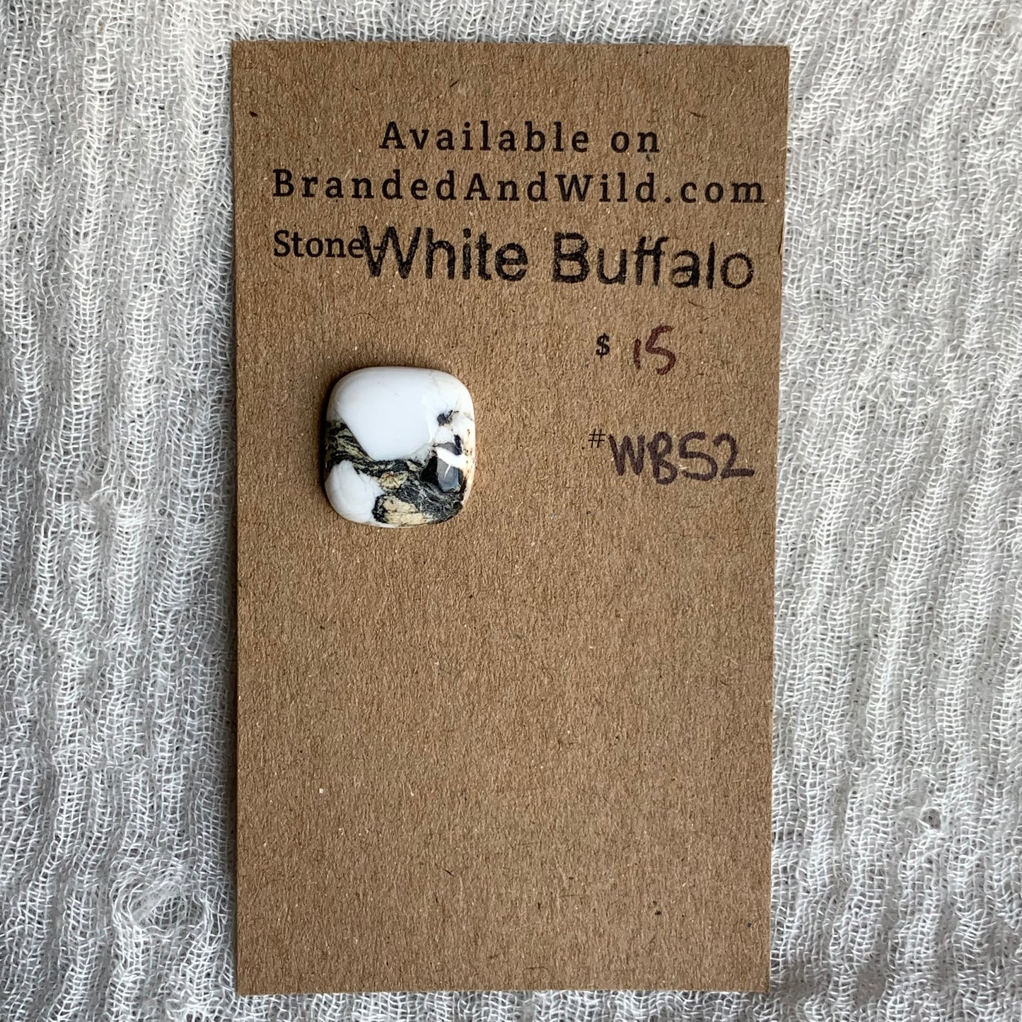 White Buffalo Cabochon - WB52