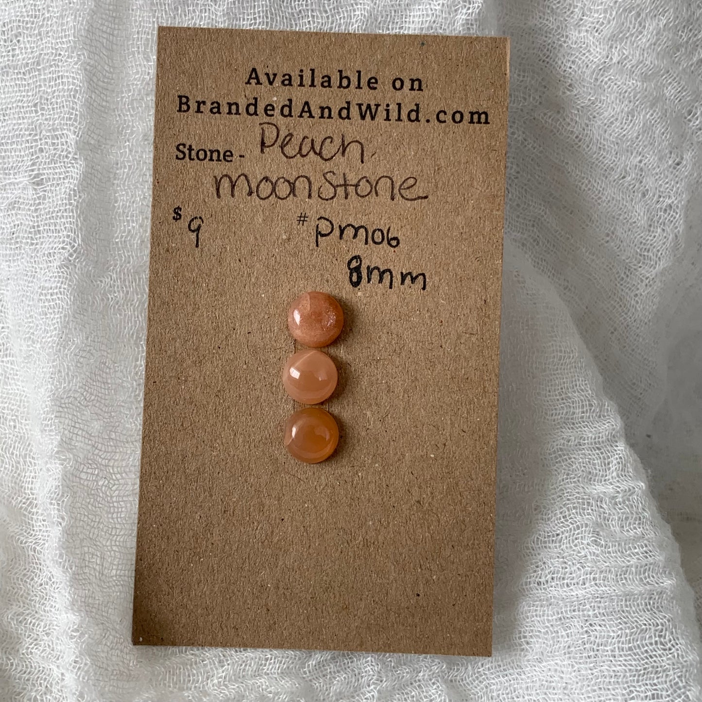 Peach Moonstone cabochon - PM06