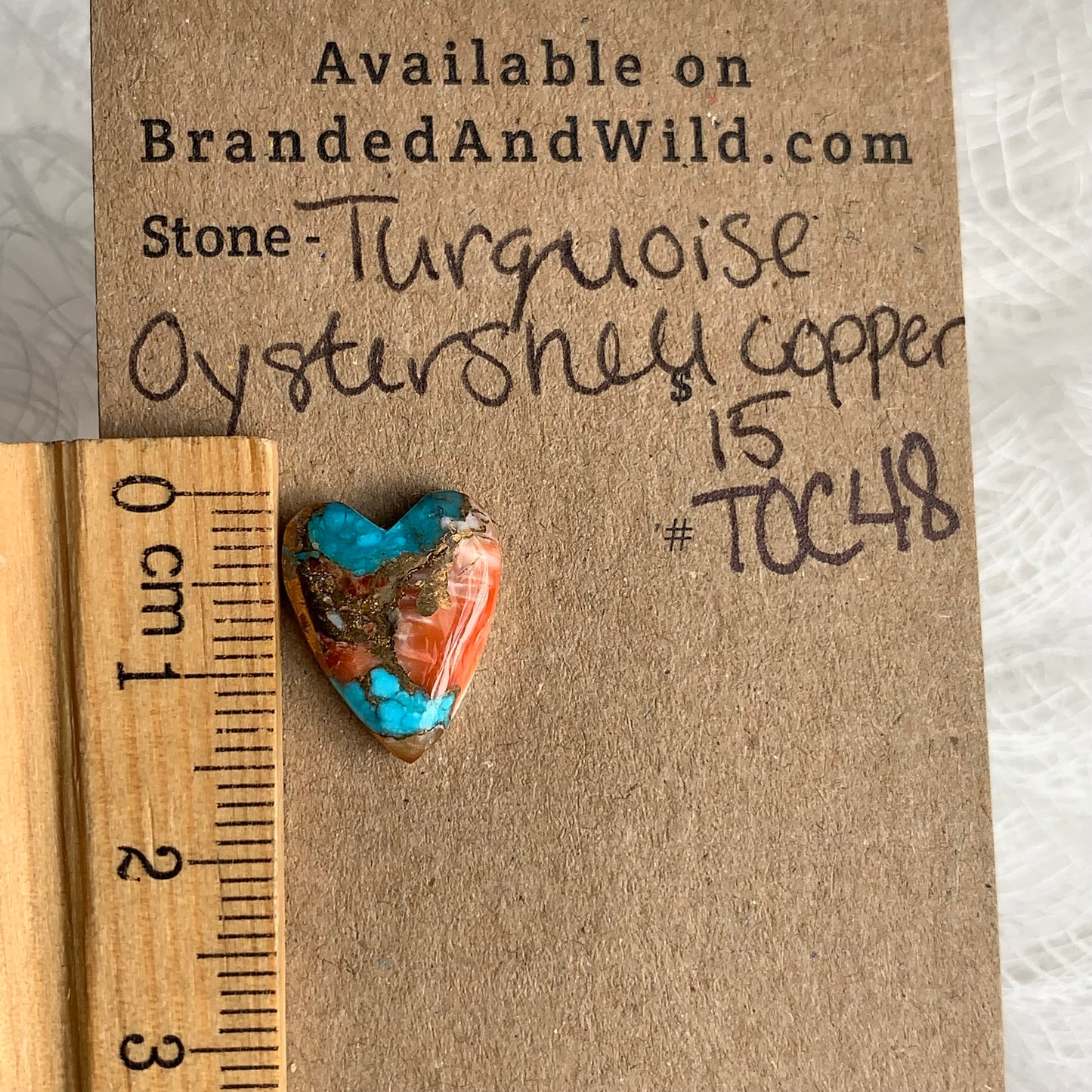 Turquoise, Oystershell, Copper Cabochon - TOC48