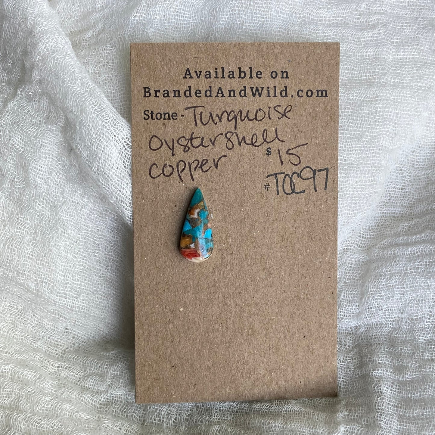 Turquoise, Oystershell, Copper Cabochon - TOC97