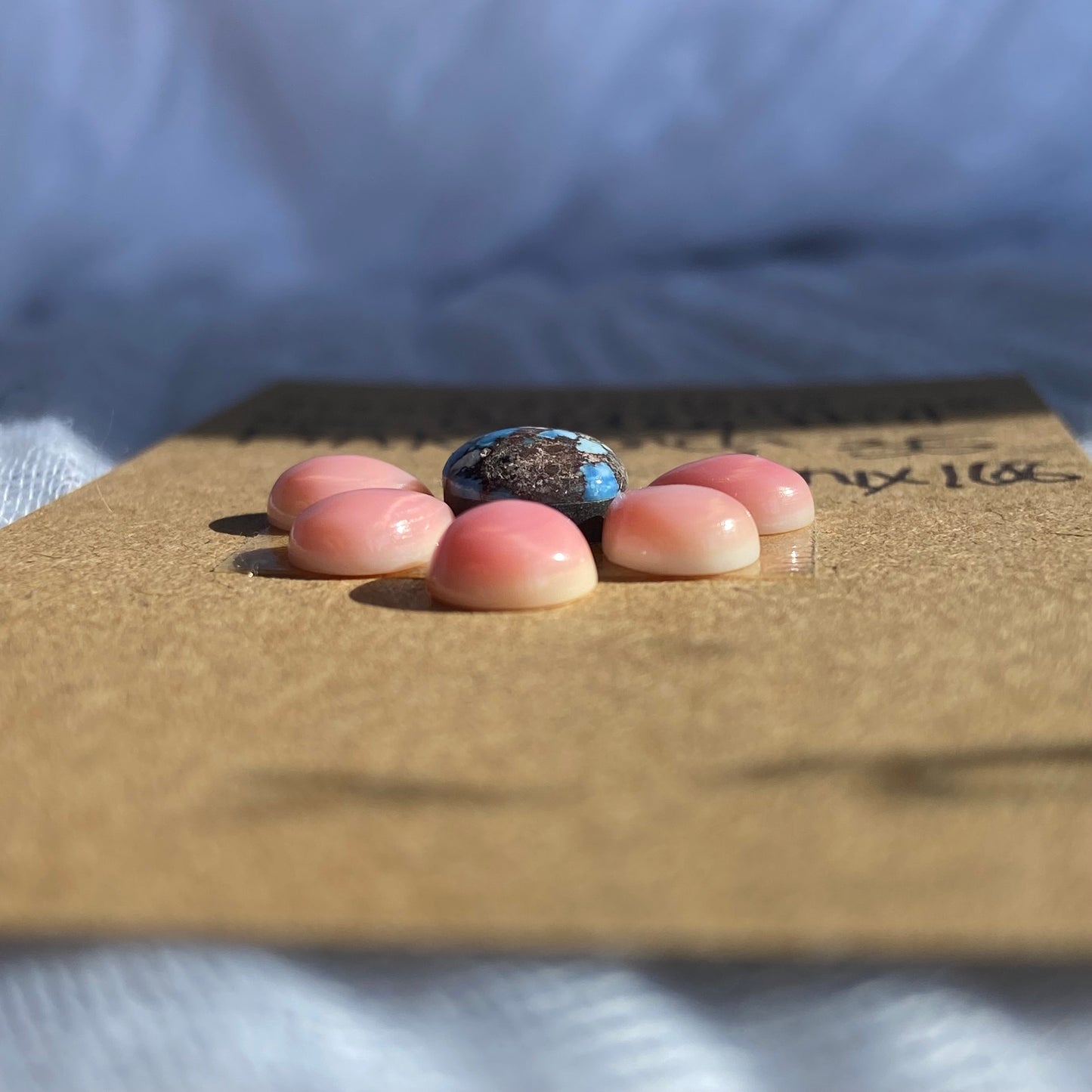 Golden Hill/Pink Conch Cabochon - Mix168