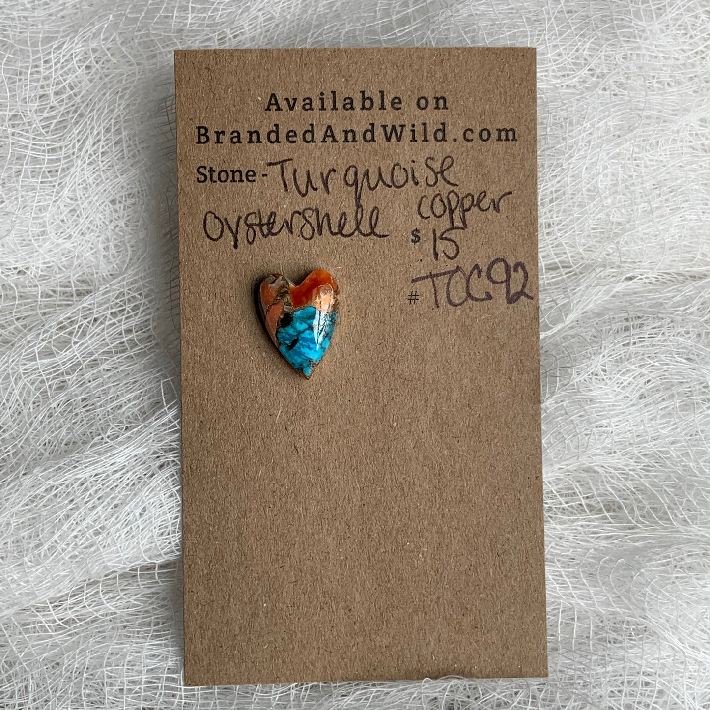 Turquoise, Oystershell, Copper Cabochon - TOC92