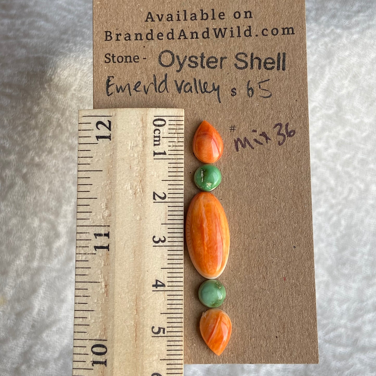 Oyster Shell - Emerald Valley Cabochon - MIX36
