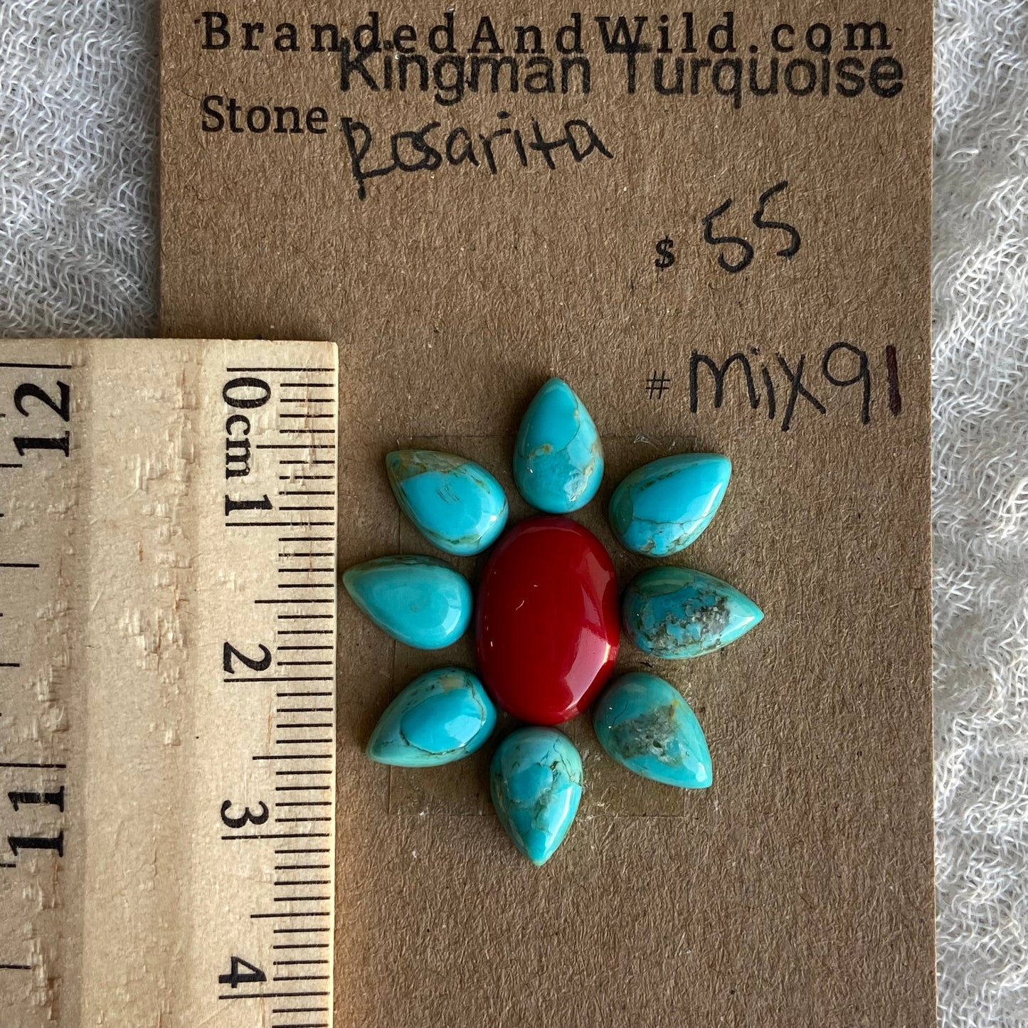 Rosarita - Kingman Turquoise Cabochon - MIX91