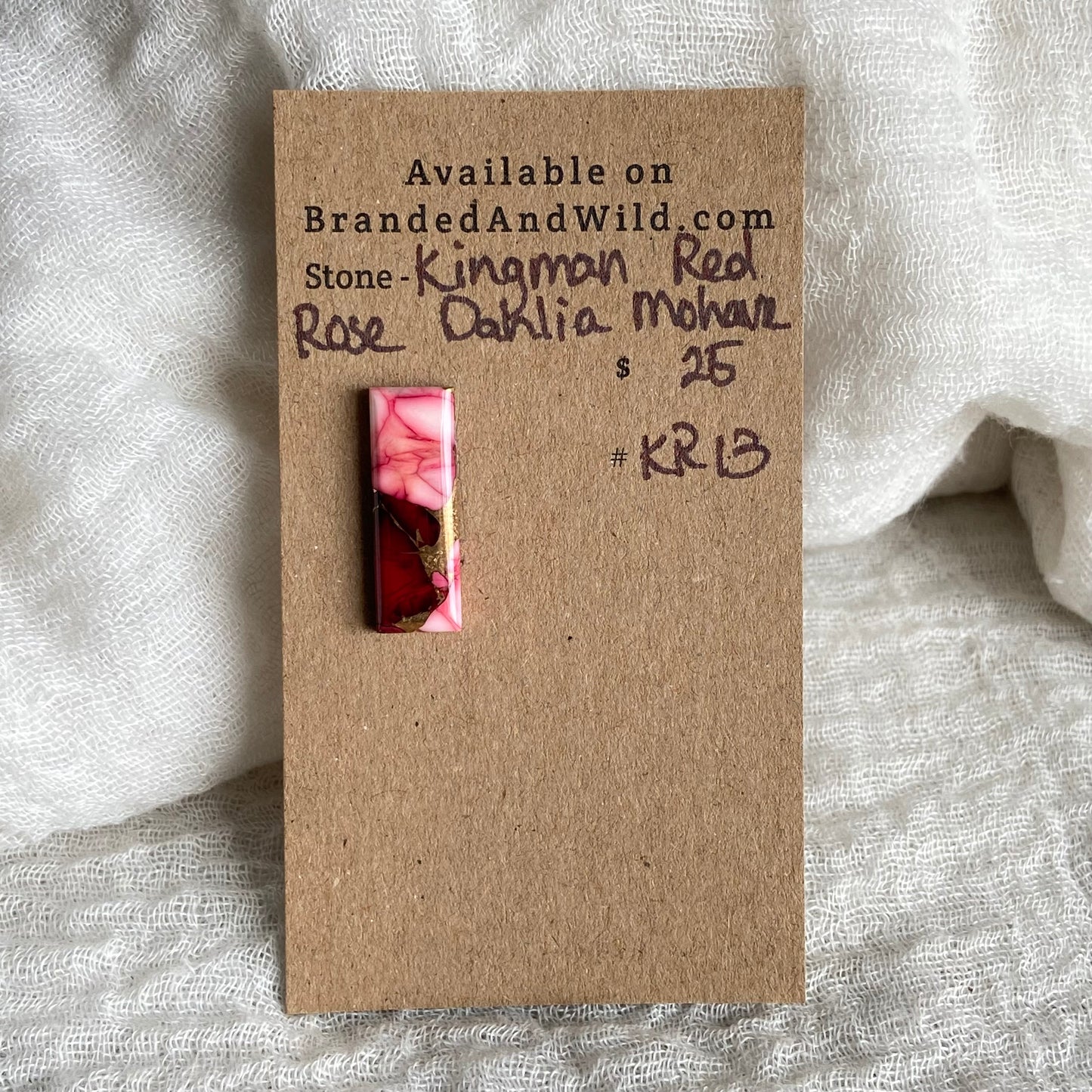 Kingman Red Dahlia Rose Mohave Cabochon - KR13