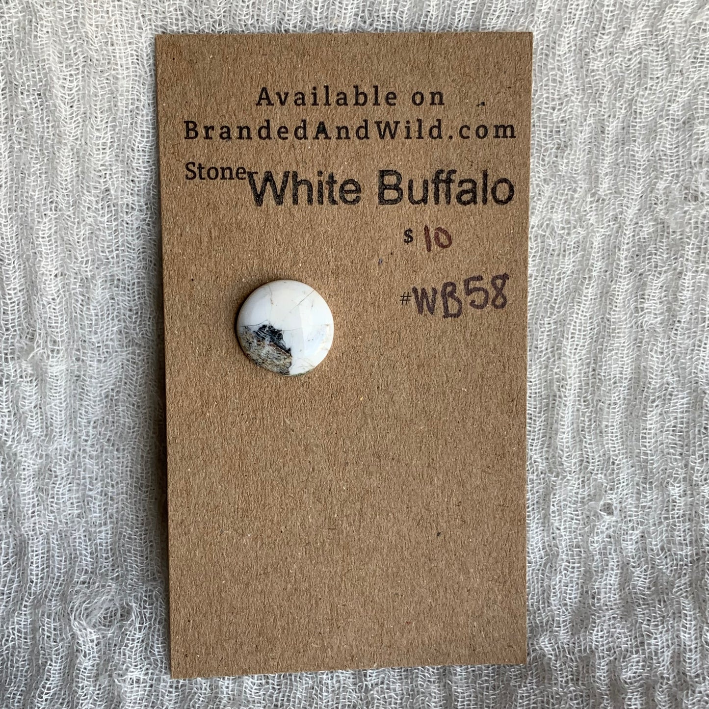 White Buffalo Cabochon - WB58