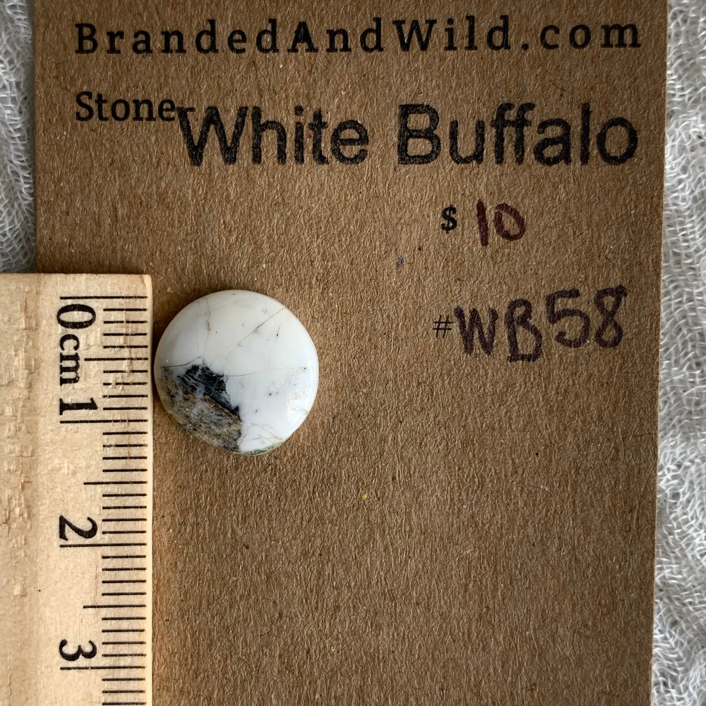 White Buffalo Cabochon - WB58