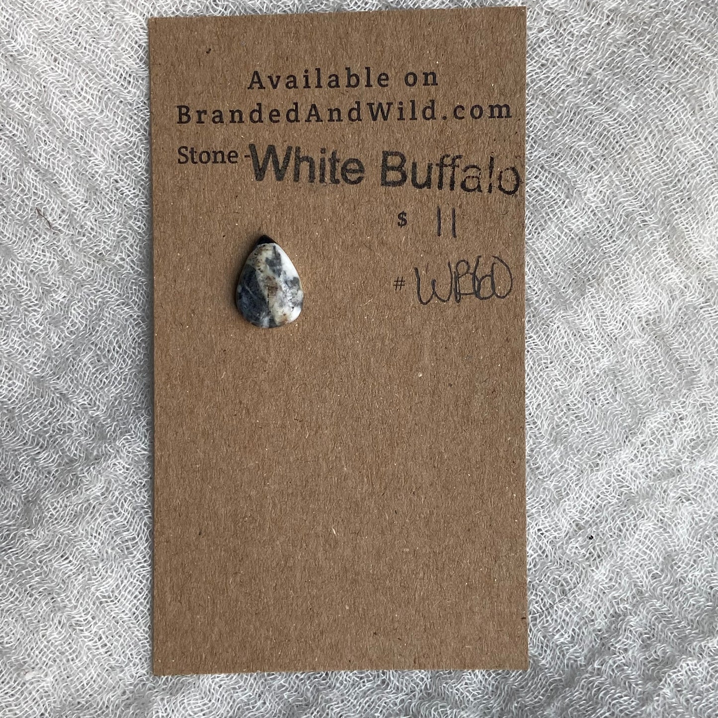White Buffalo Cabochon - WB60