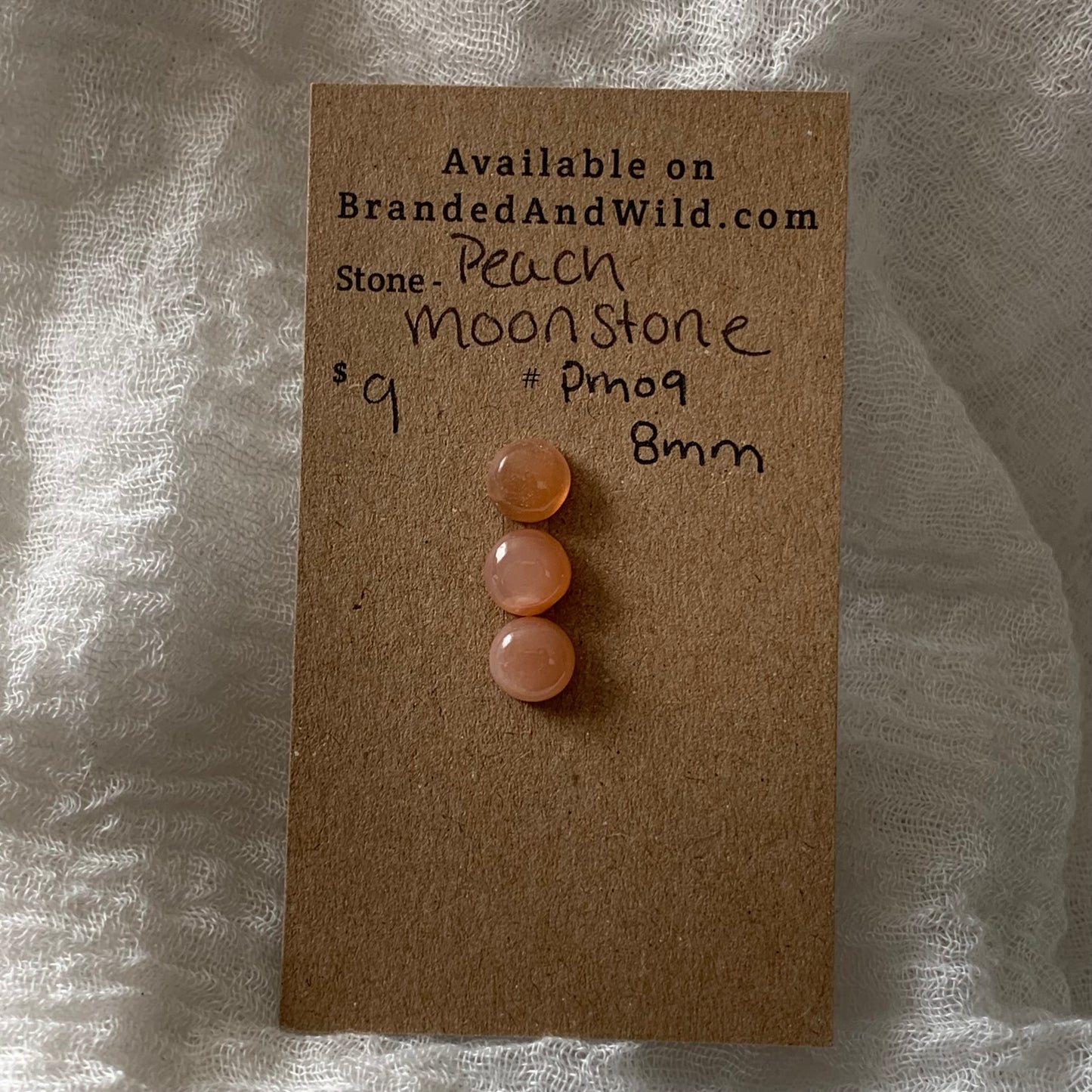 Peach Moonstone cabochon - PM09