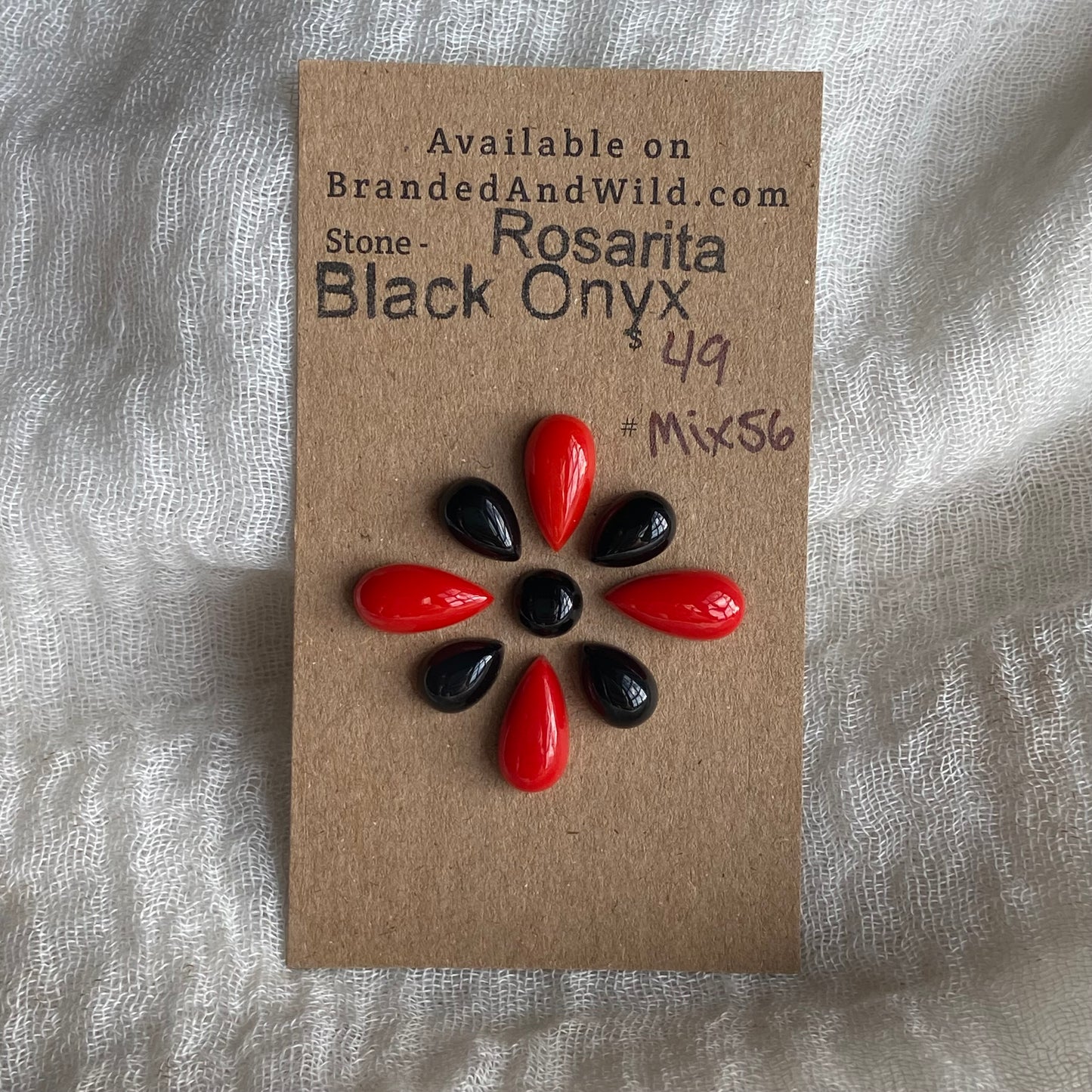 Rosarita - Black Onyx Cabochon - MIX56