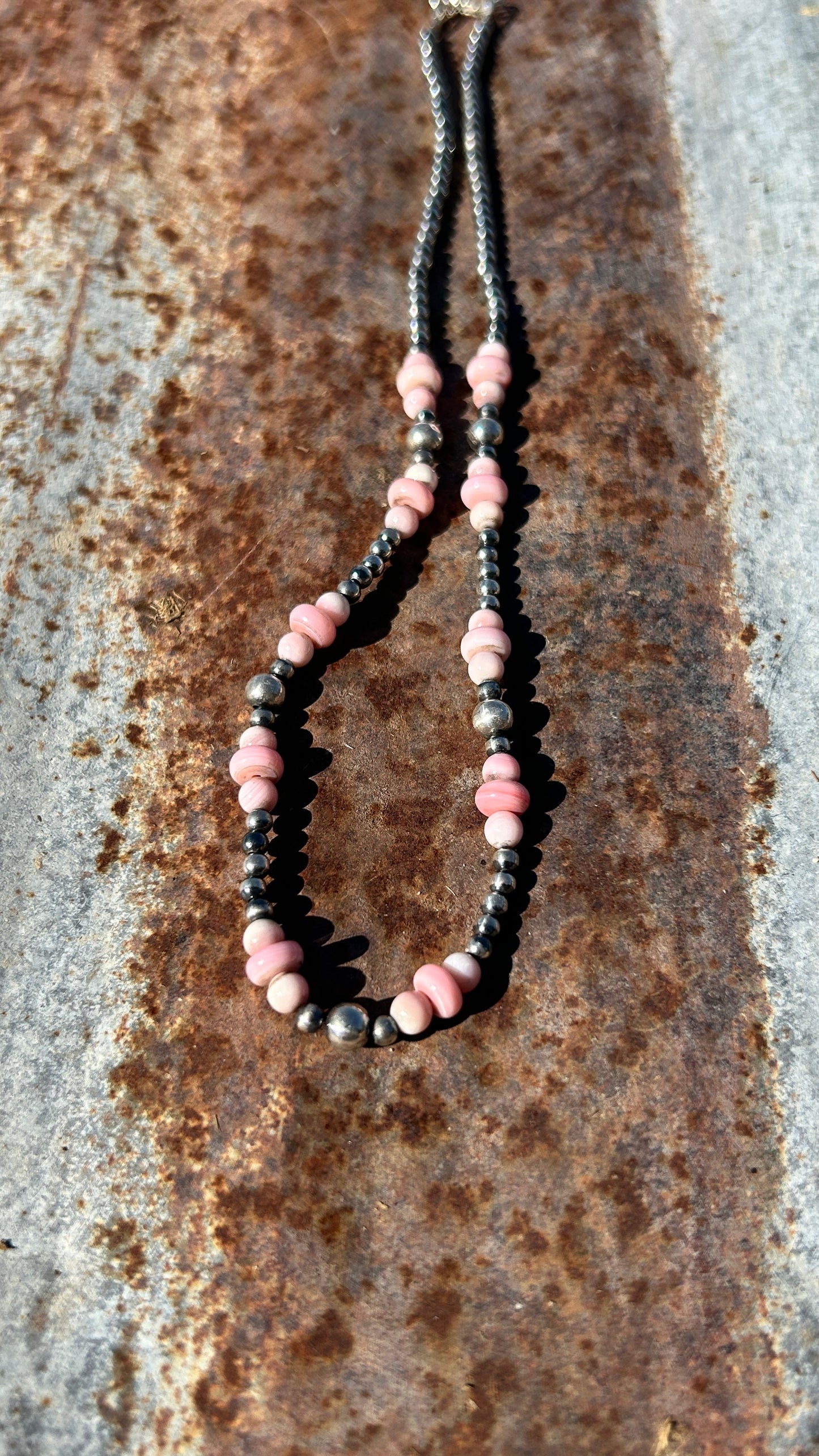 Pink Conch Navajo Pearl necklace