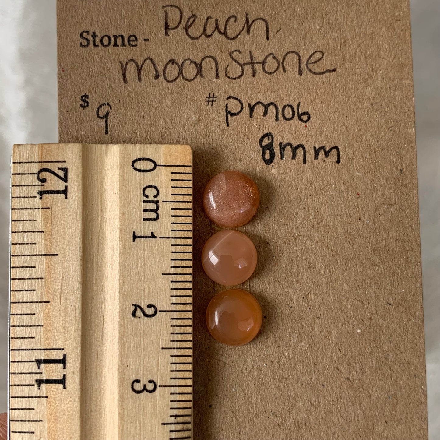 Peach Moonstone cabochon - PM06