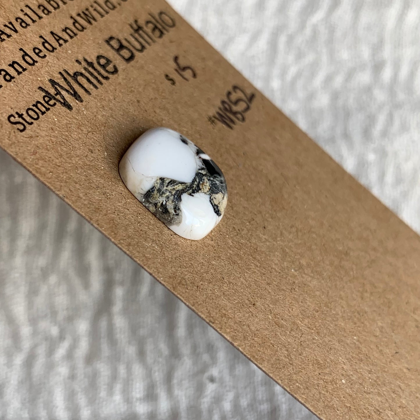 White Buffalo Cabochon - WB52