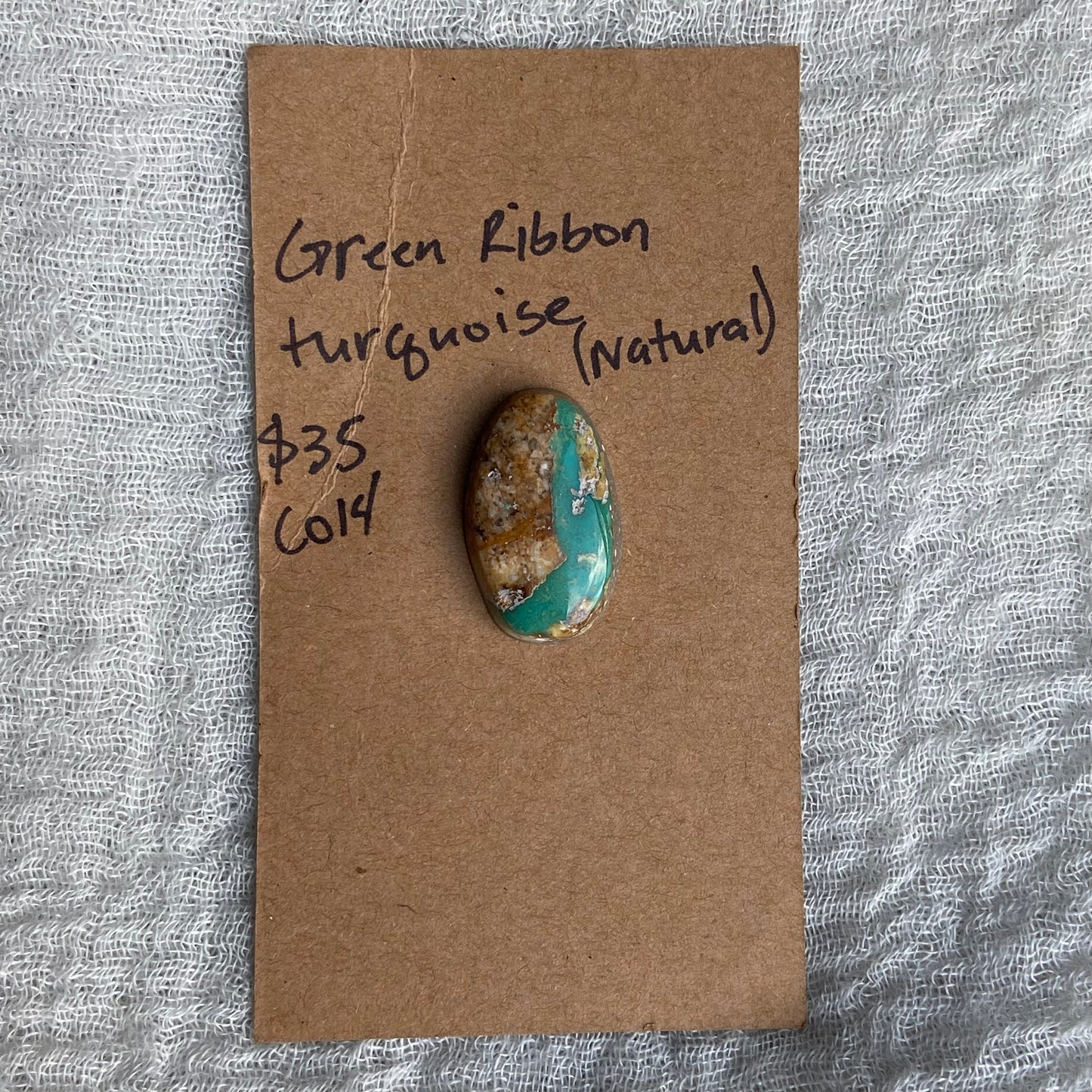 Green Ribbon Turquoise Cabochon - CO14