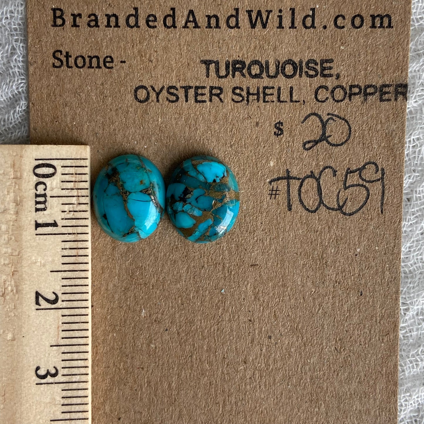 Turquoise, Oyster Shell, Copper - TOC59
