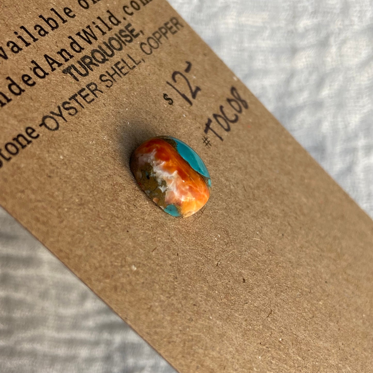 Turquoise, Oystershell, Copper Cabochon - TOC08
