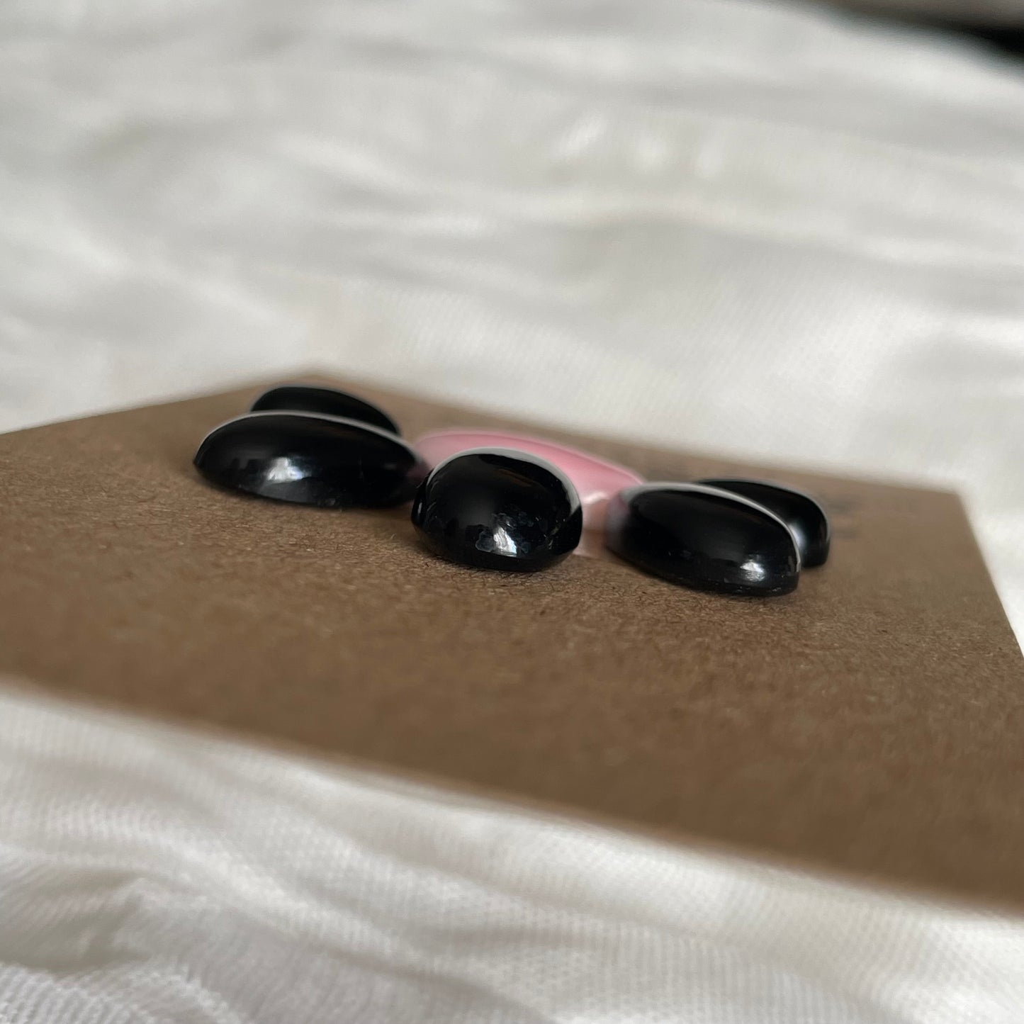 Black Onyx / Pink Conch Cabochon - MIX205 D682C891-82DD-4871-8DF1-91B32CEC3417 Brandedandwild.com