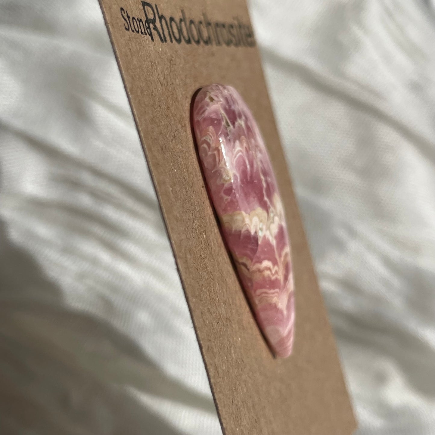 Rhodochrosite Cabochon - R036 D859C9B1-FB83-462D-A9A0-228ADE0B2D6C Brandedandwild.com