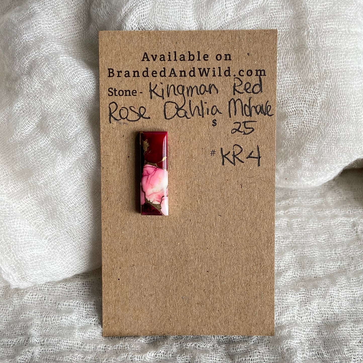 Kingman Red Dahlia Rose Mohave cabochon - KR4