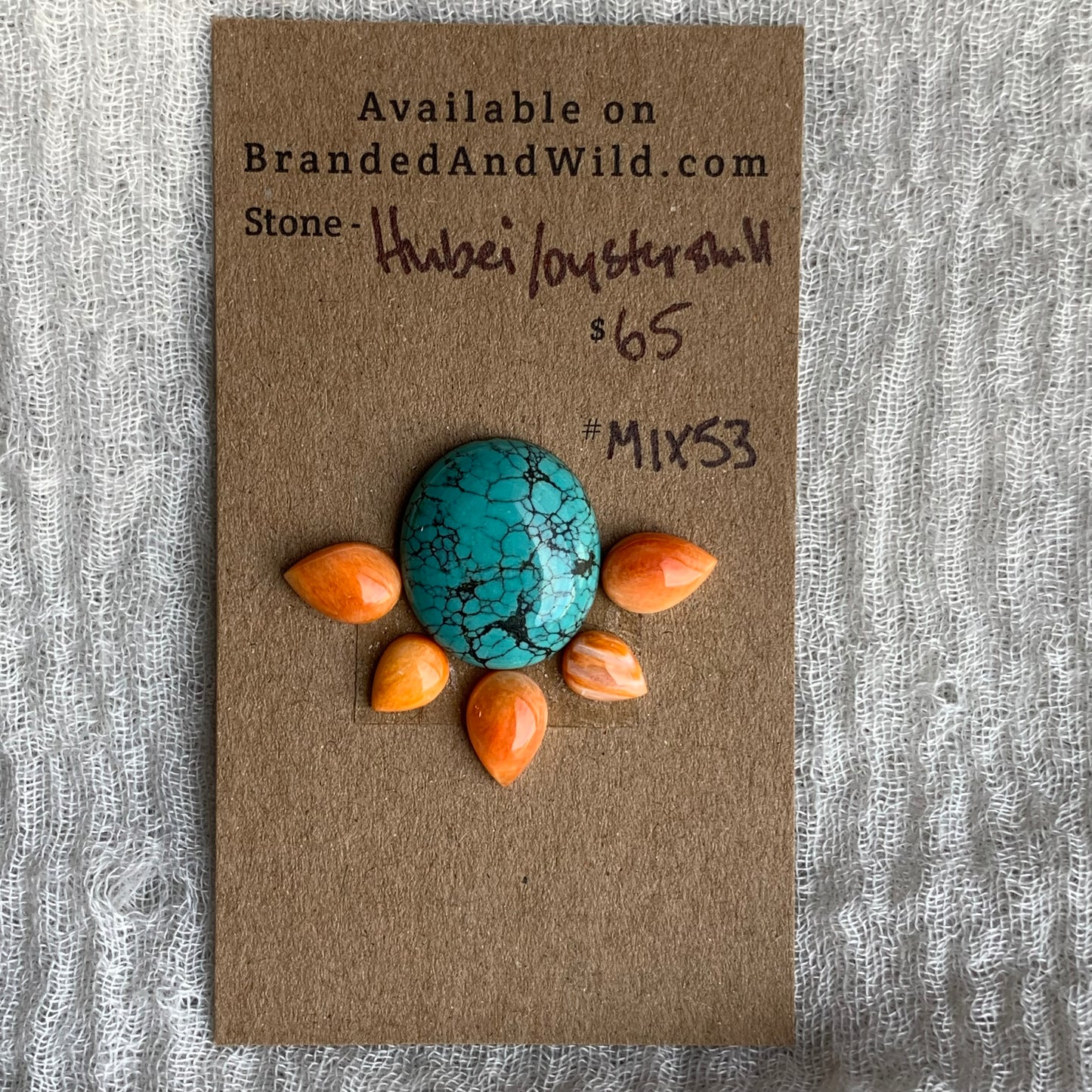 Oystershell - Hubei Turquoise Cabochon - MIX53
