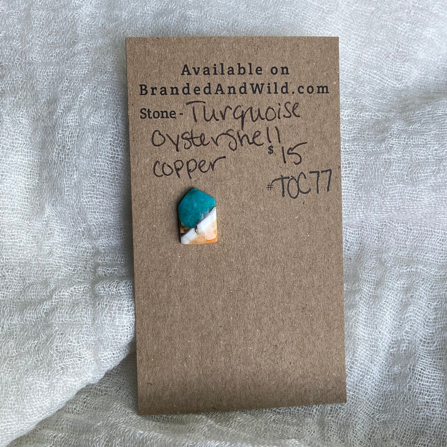 Turquoise, Oystershell, Copper Cabochon - TOC77