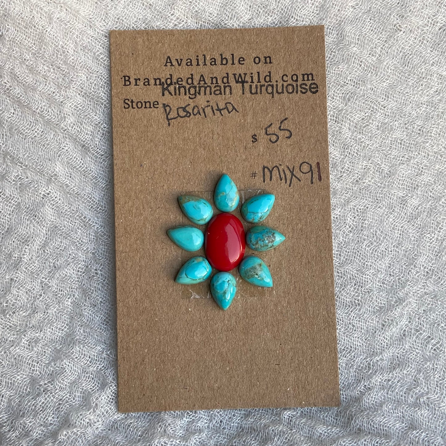Rosarita - Kingman Turquoise Cabochon - MIX91