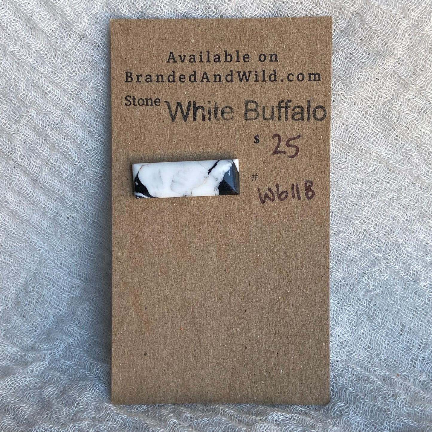 White Buffalo Cabochon - WB118