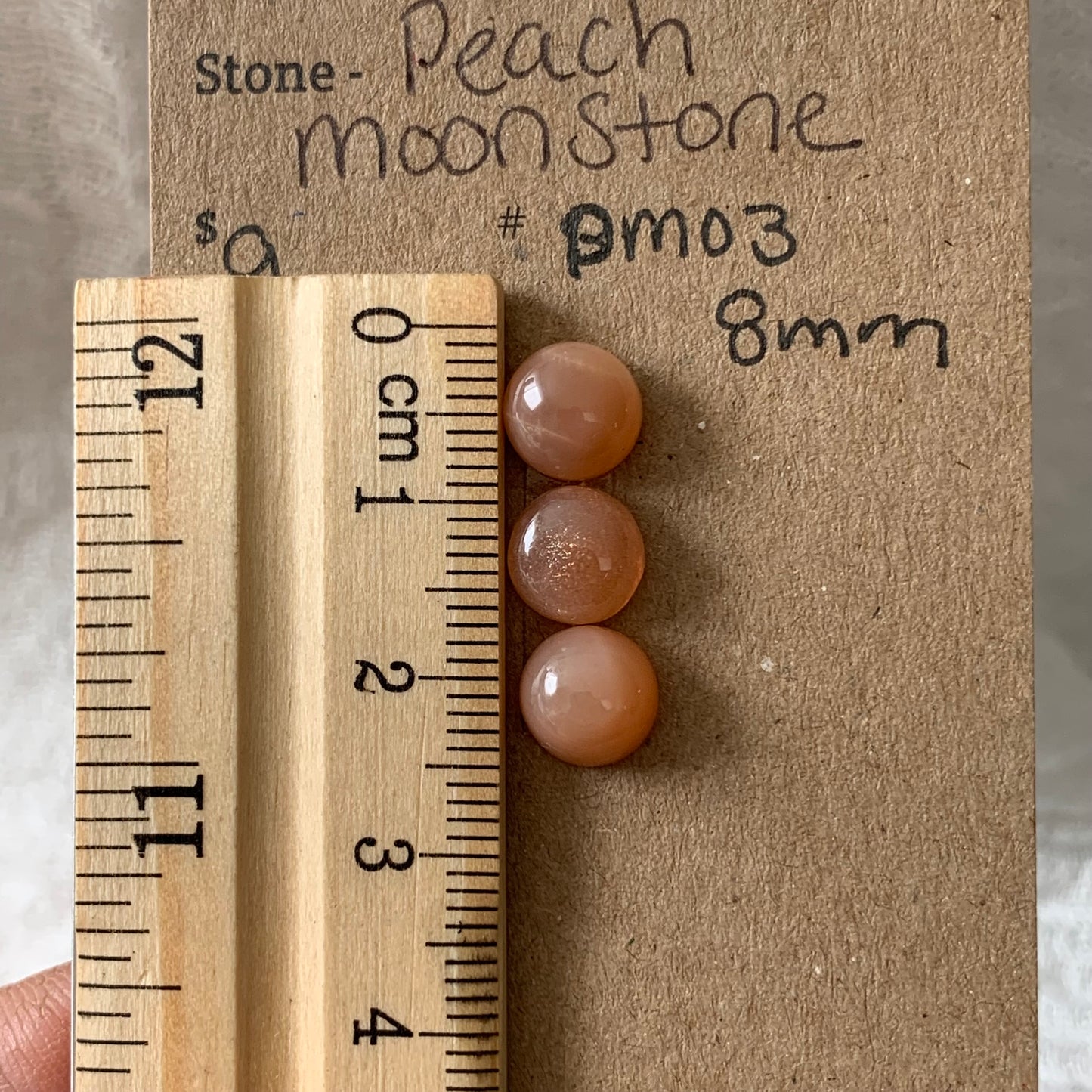 Peach Moonstone cabochon - PM03