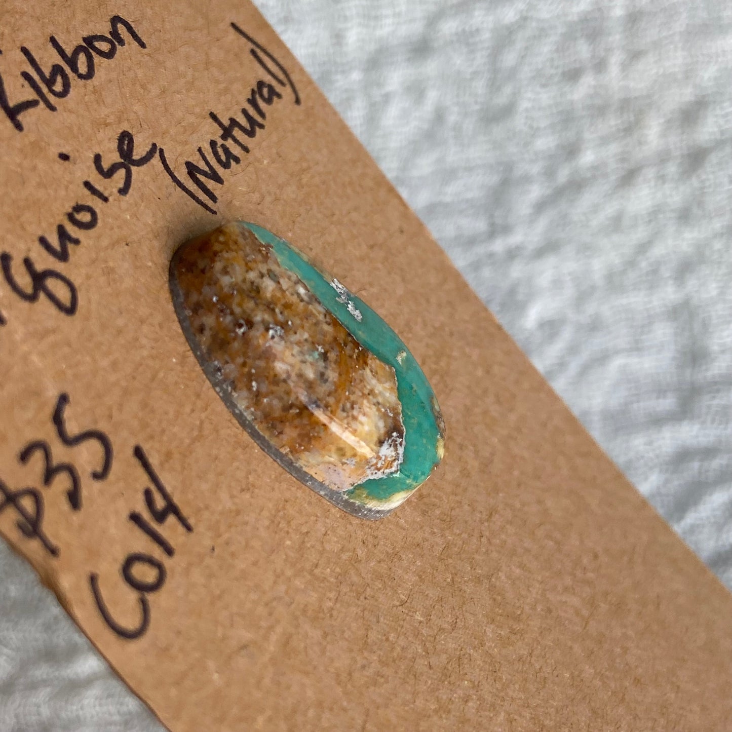 Green Ribbon Turquoise Cabochon - CO14