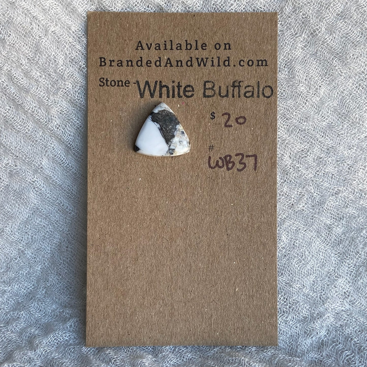 White Buffalo Cabochon - WB37