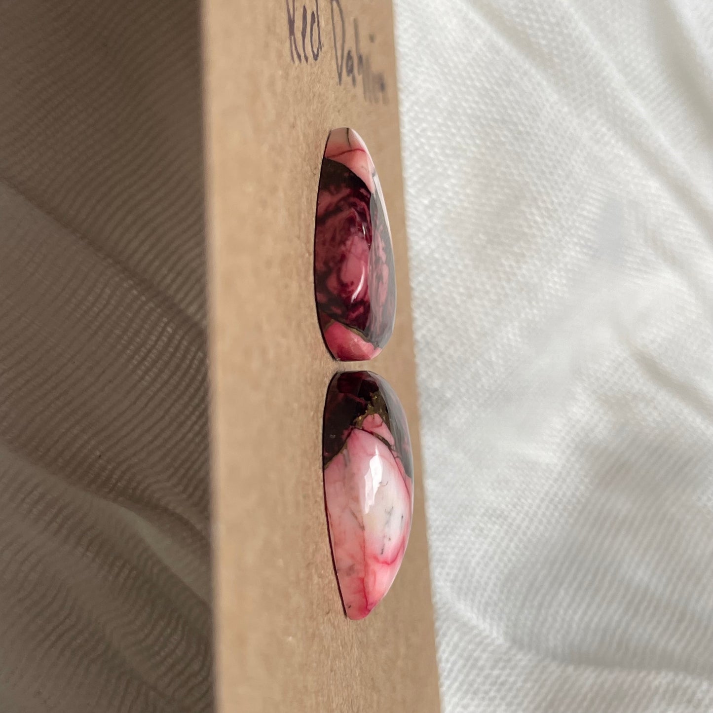 Red Dahlia Cabochon - RD23 F15DA66B-B212-4721-9B31-FD96FF2542B9 Brandedandwild.com