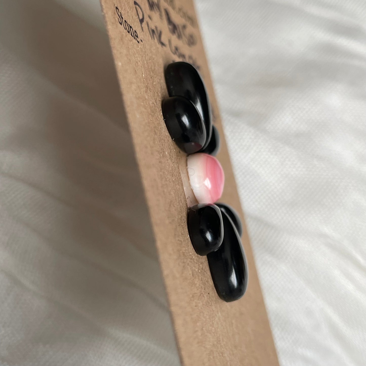 Black Onyx / Pink Conch Cabochon - MIX150 F2507379-BC4C-449E-B142-2FD95465A660 Brandedandwild.com