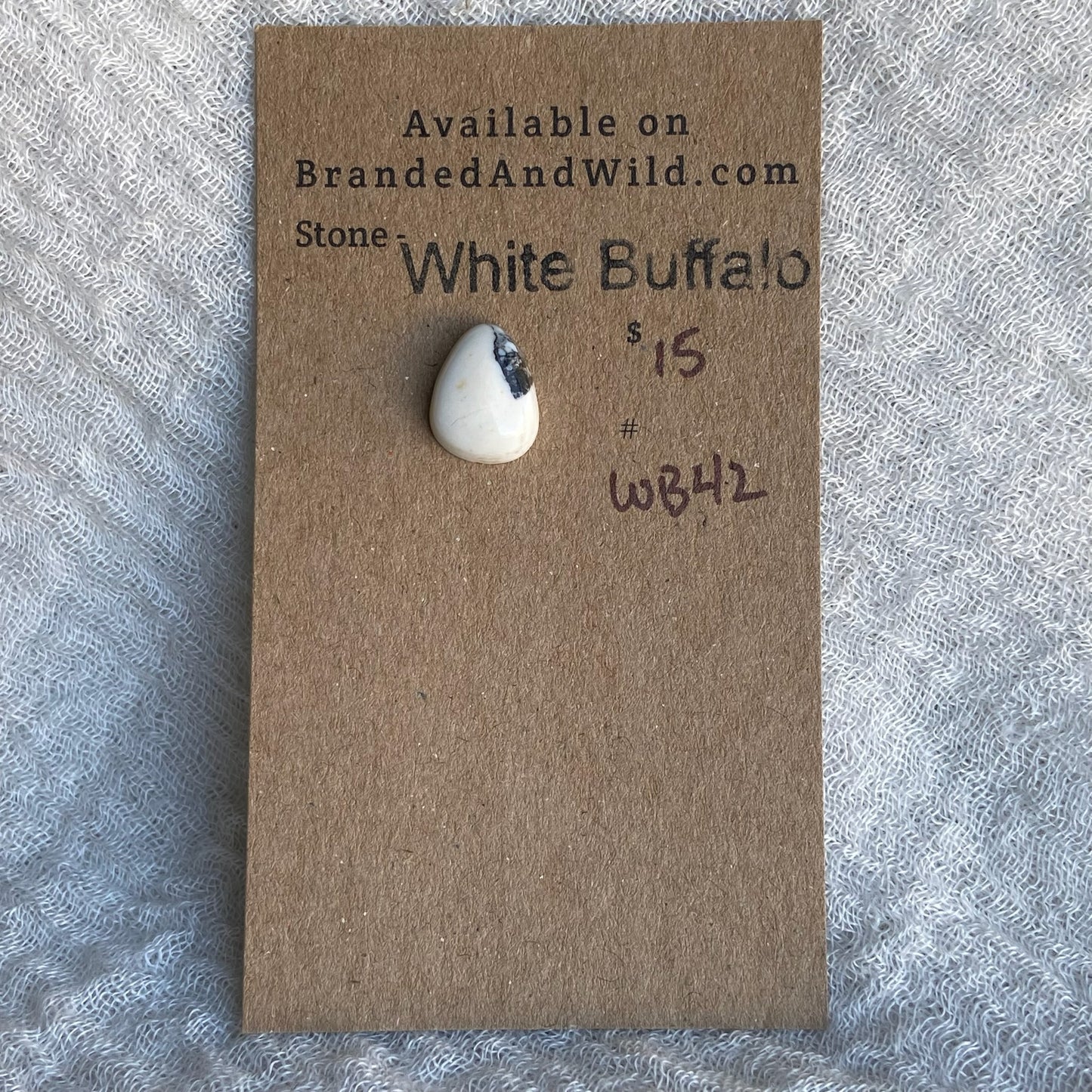 White Buffalo Cabochon - WB42