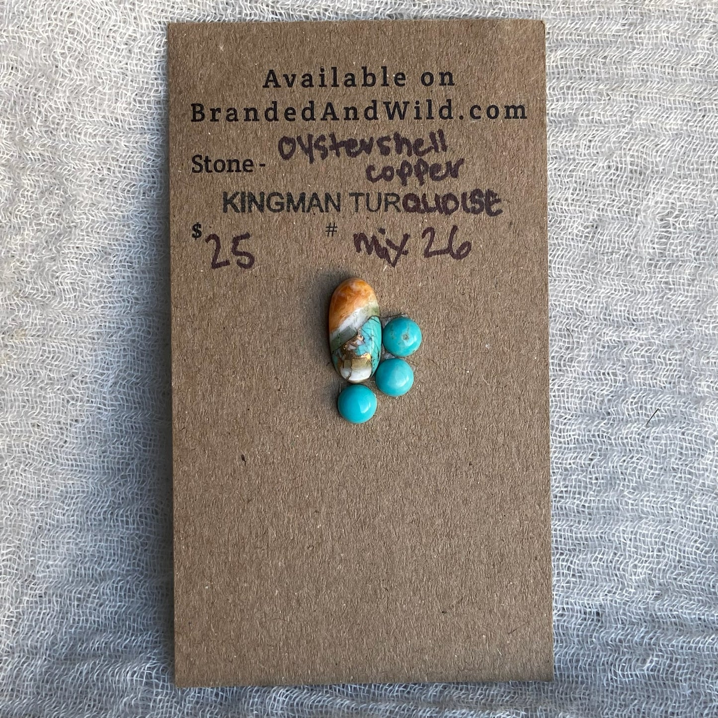 Kingman / Oyster Shell Cabochon - Mix26