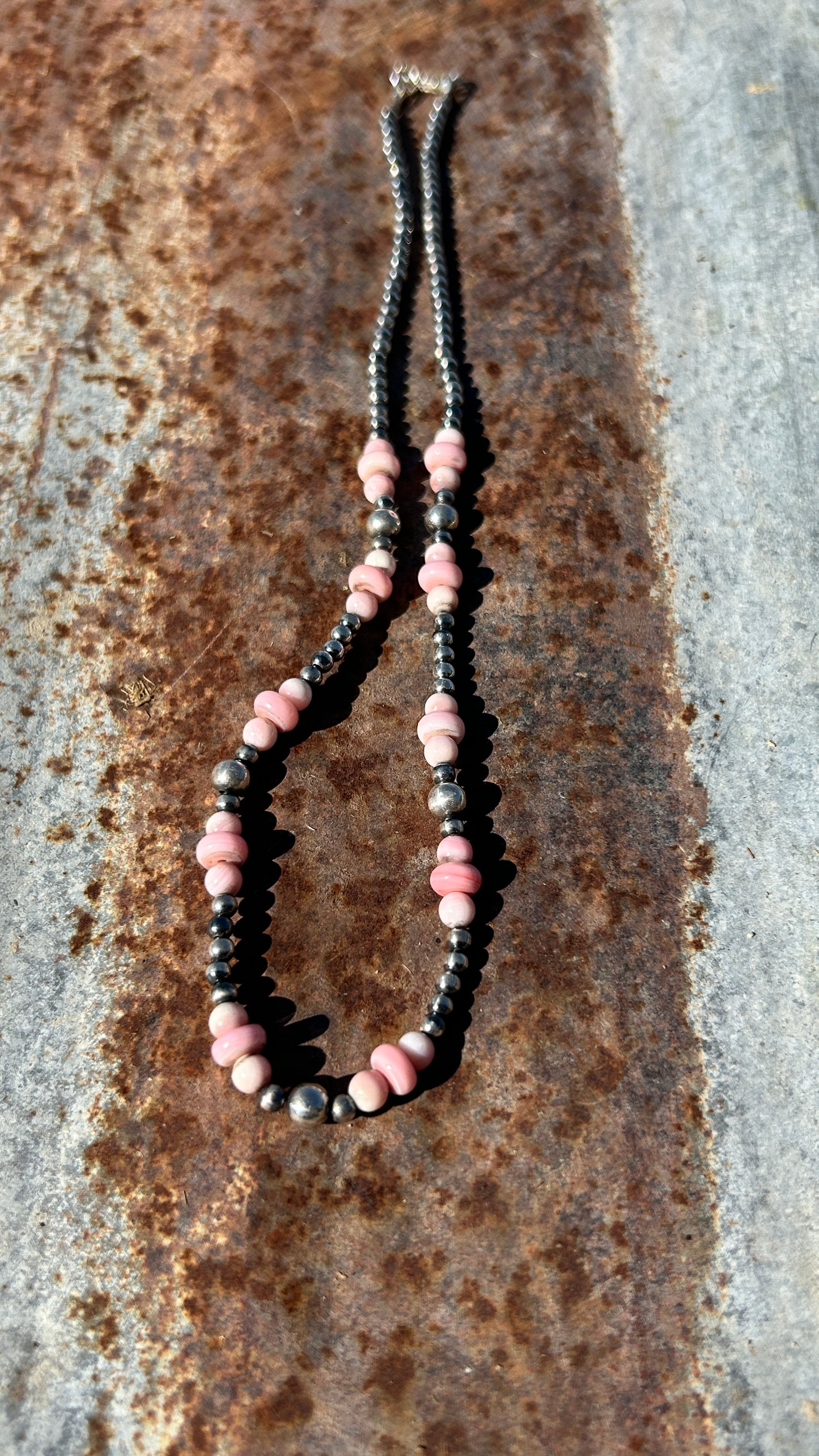 Pink Conch Navajo Pearl necklace
