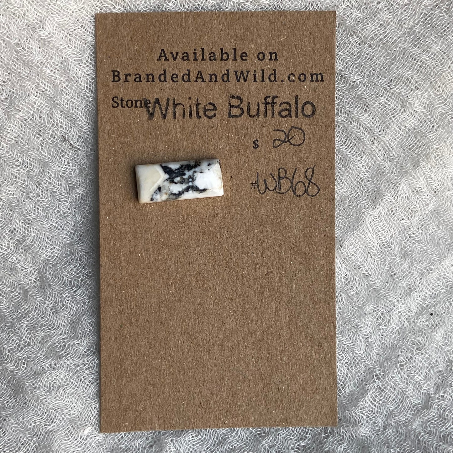 White Buffalo Cabochon - WB68