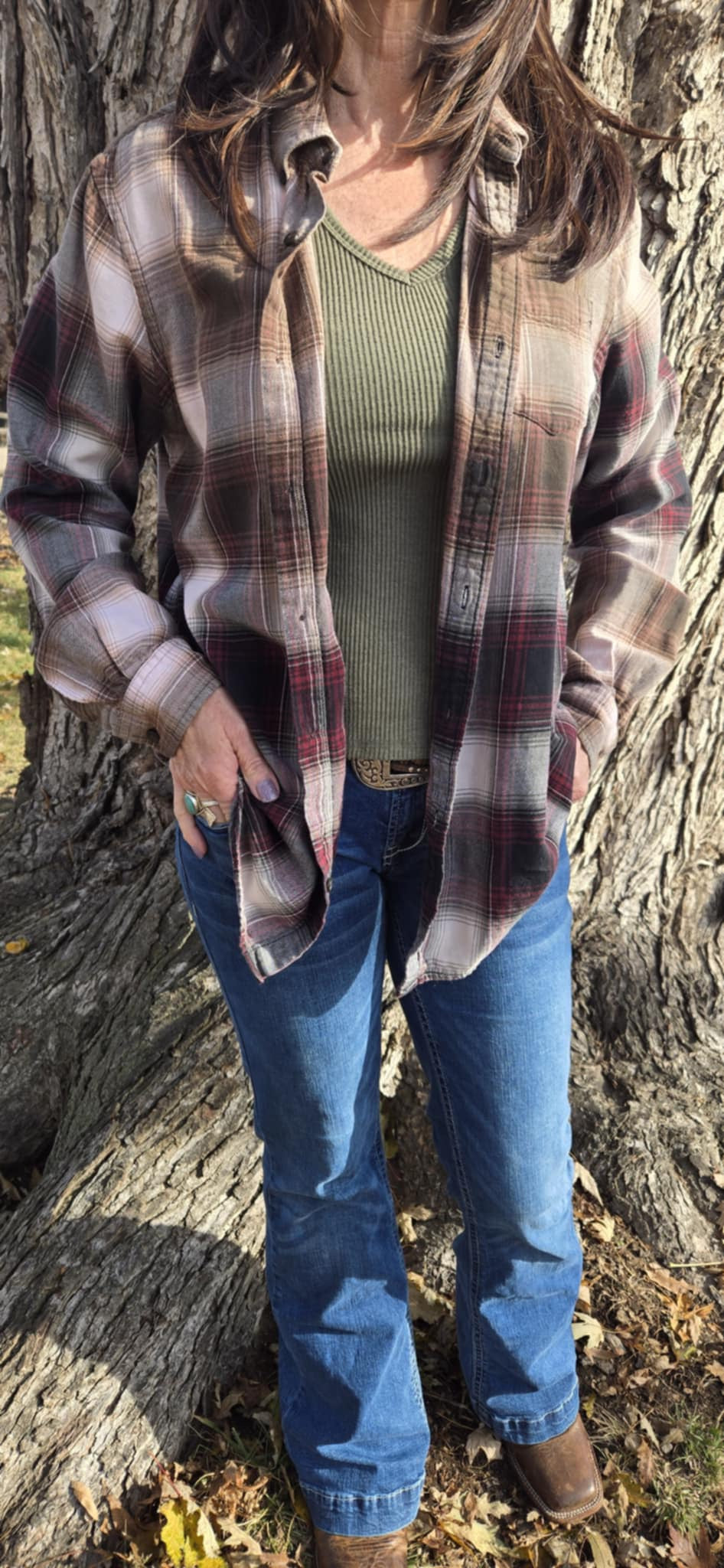 Vintage long sleeved flannel shirt - F005