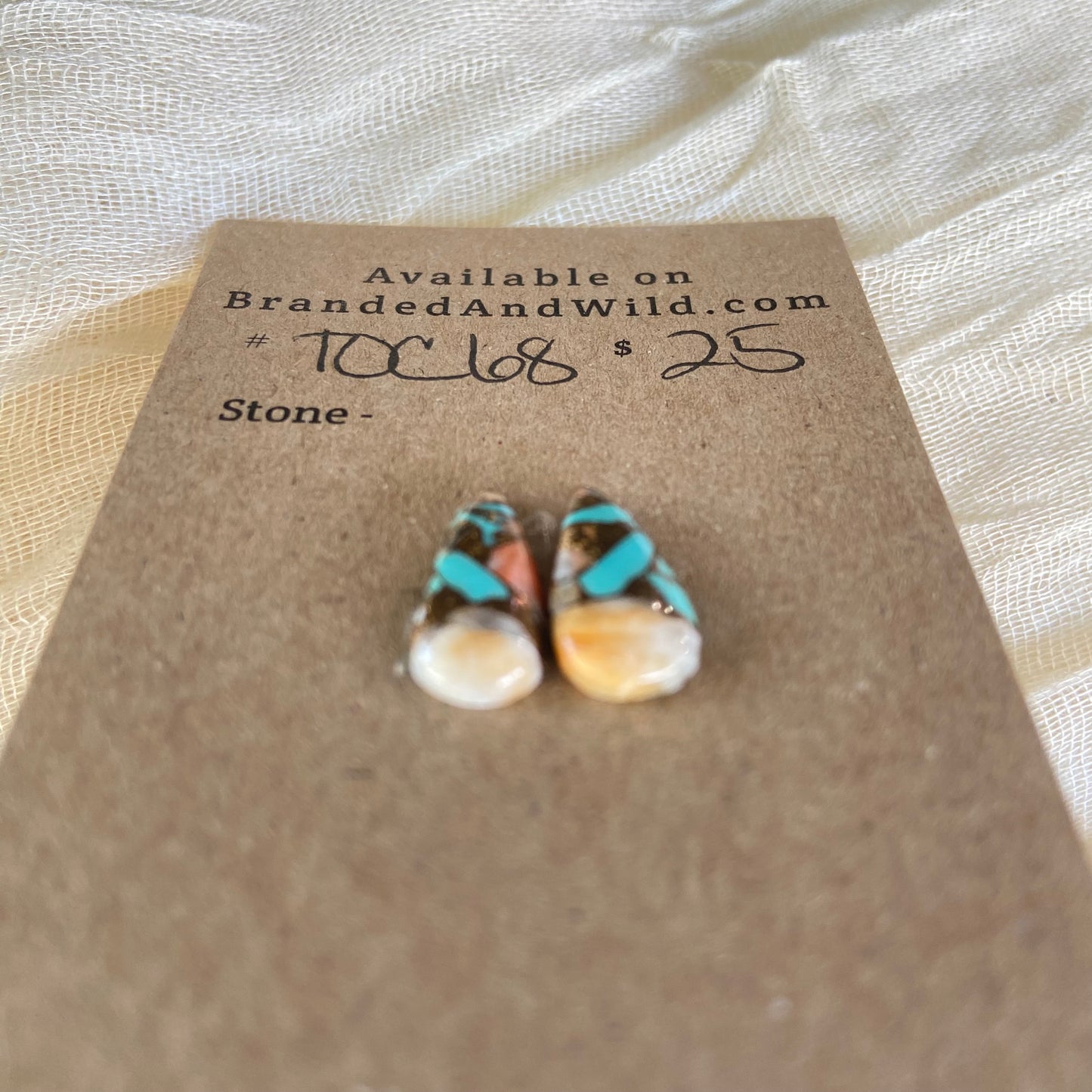 Turquoise, Oyster Shell, Copper Cabochon - TOC68 001718D4-0FF4-4546-9EE1-7C43C0B39E31 Brandedandwild.com