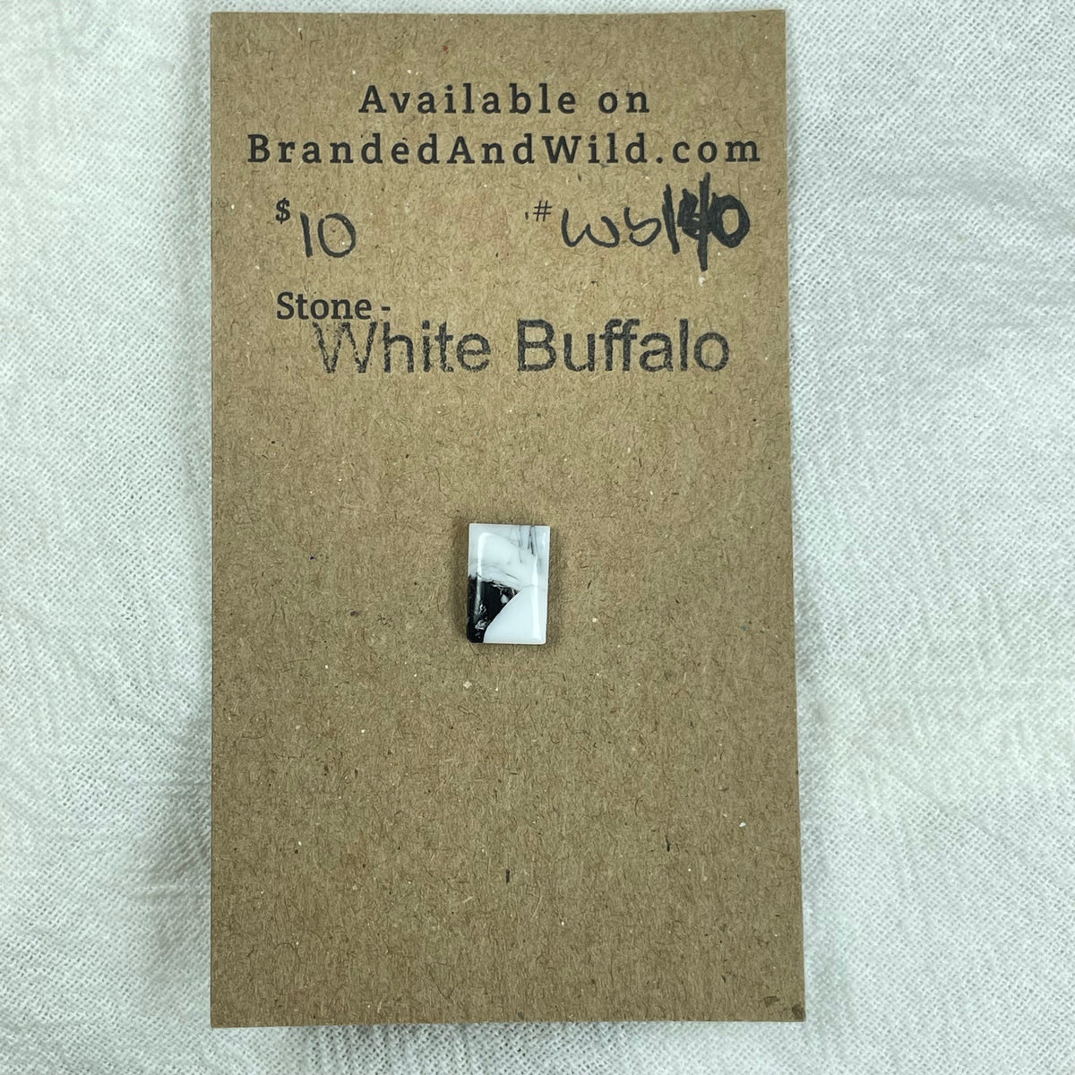 White Buffalo Cabochon - WB140 00405A81-3F36-485D-9B9E-F00603A61615 Brandedandwild.com