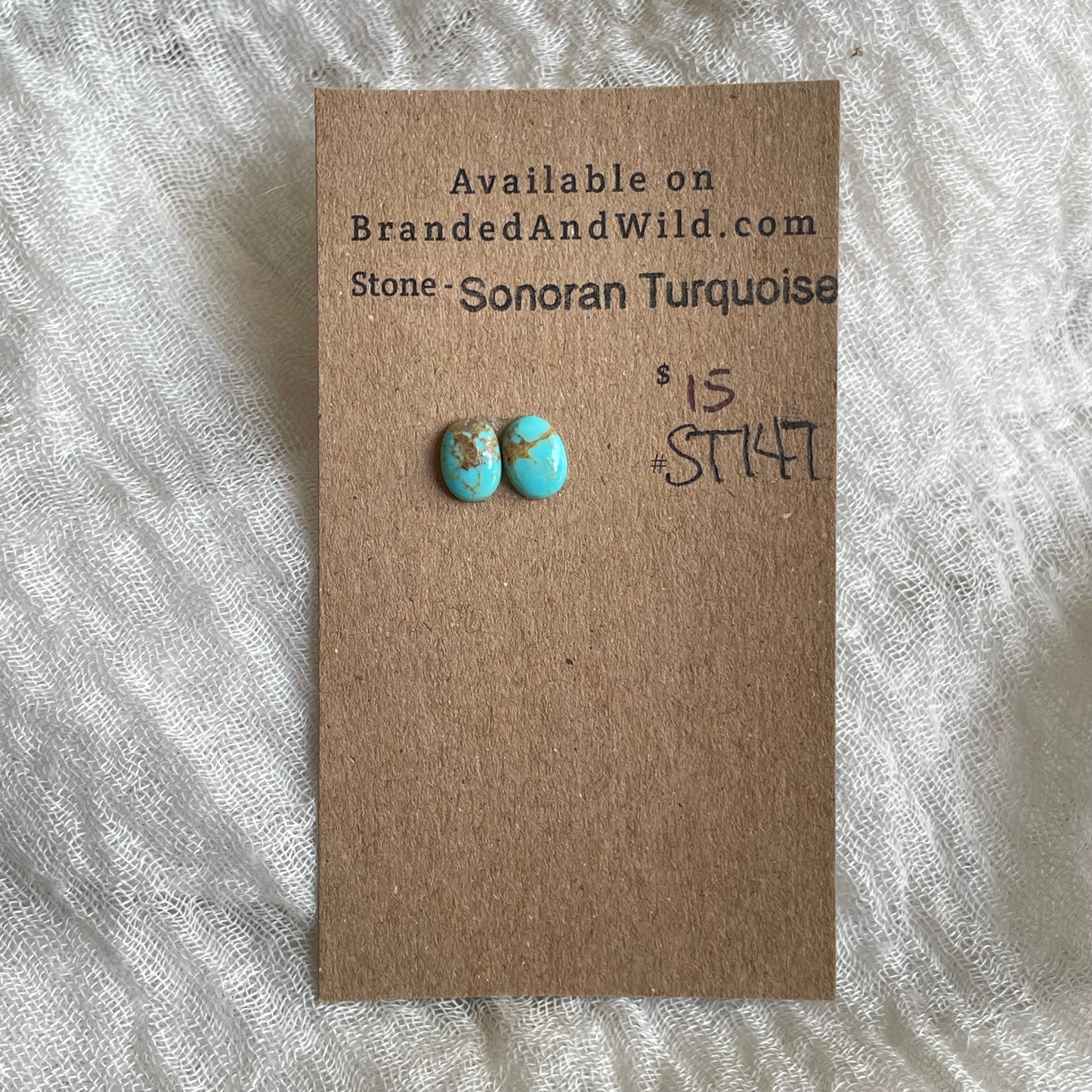 Sonoran Turquoise Cabochon - ST147 005AE89E-12AC-4BD1-8AEB-D45B401DF3E3 Brandedandwild.com