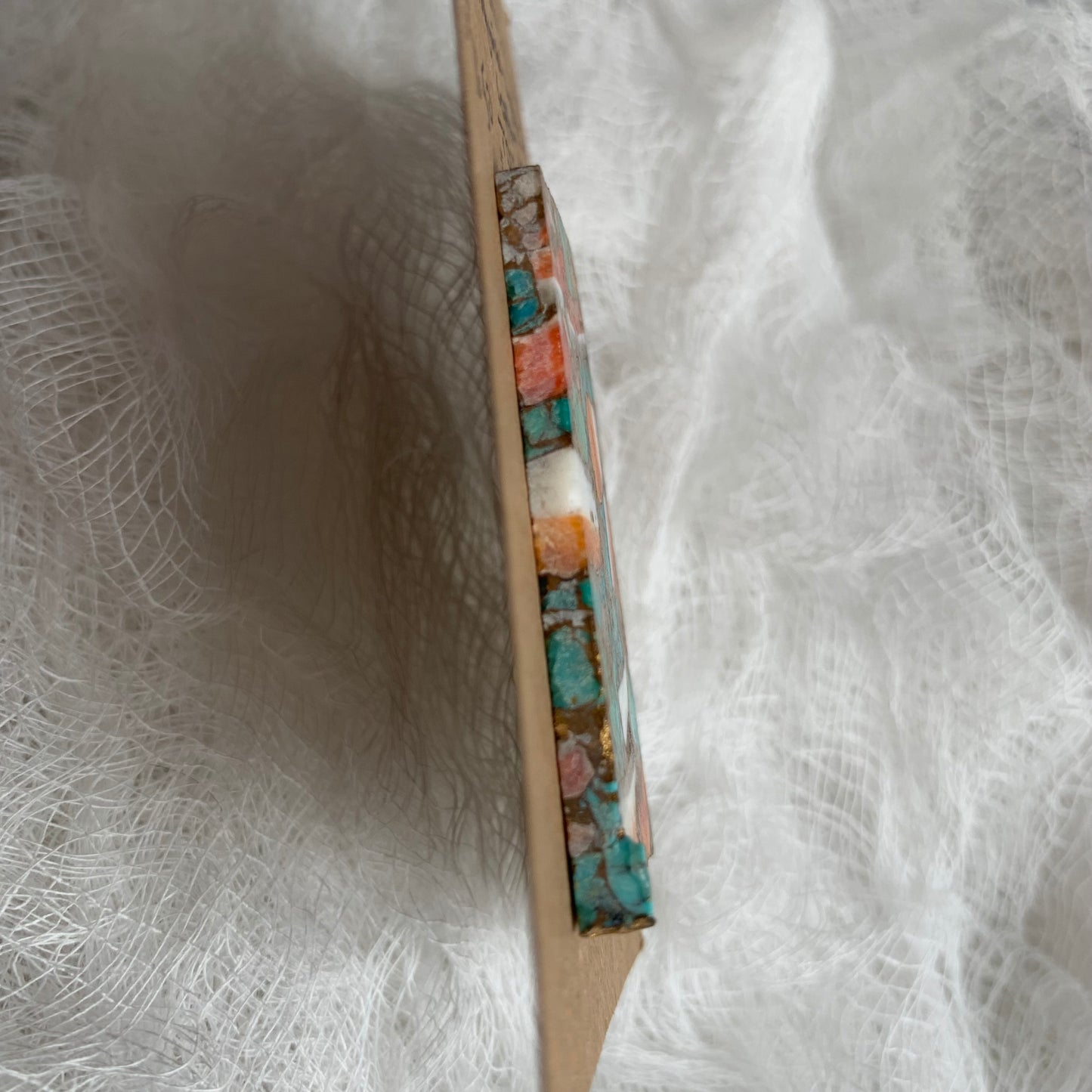 Turquoise Oyster Shell Copper Rough cabochon TOCR09