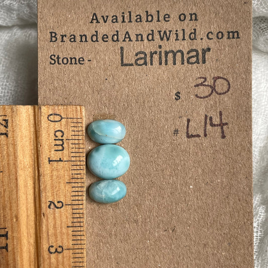 Larimar Cabochon - L14 009B2E1E-B7CF-4BC8-9C60-F36757AD681C Brandedandwild.com