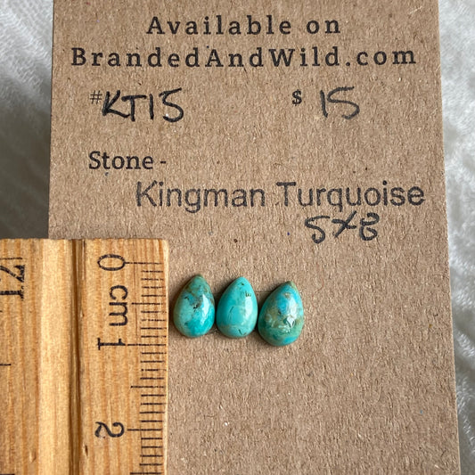 Kingman Turquoise Cabochon - KT15 00A8BC24-1B74-412B-8A1B-9D3766FC7456 Brandedandwild.com