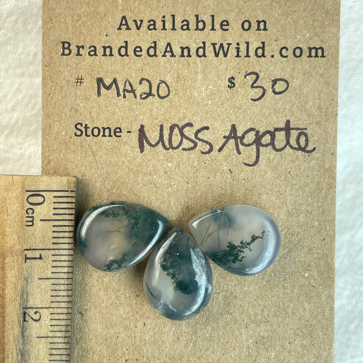 Moss Agate Cabochon - MA20 00AC001D-F6CF-47EC-AE40-92A700E2ADF6 Brandedandwild.com