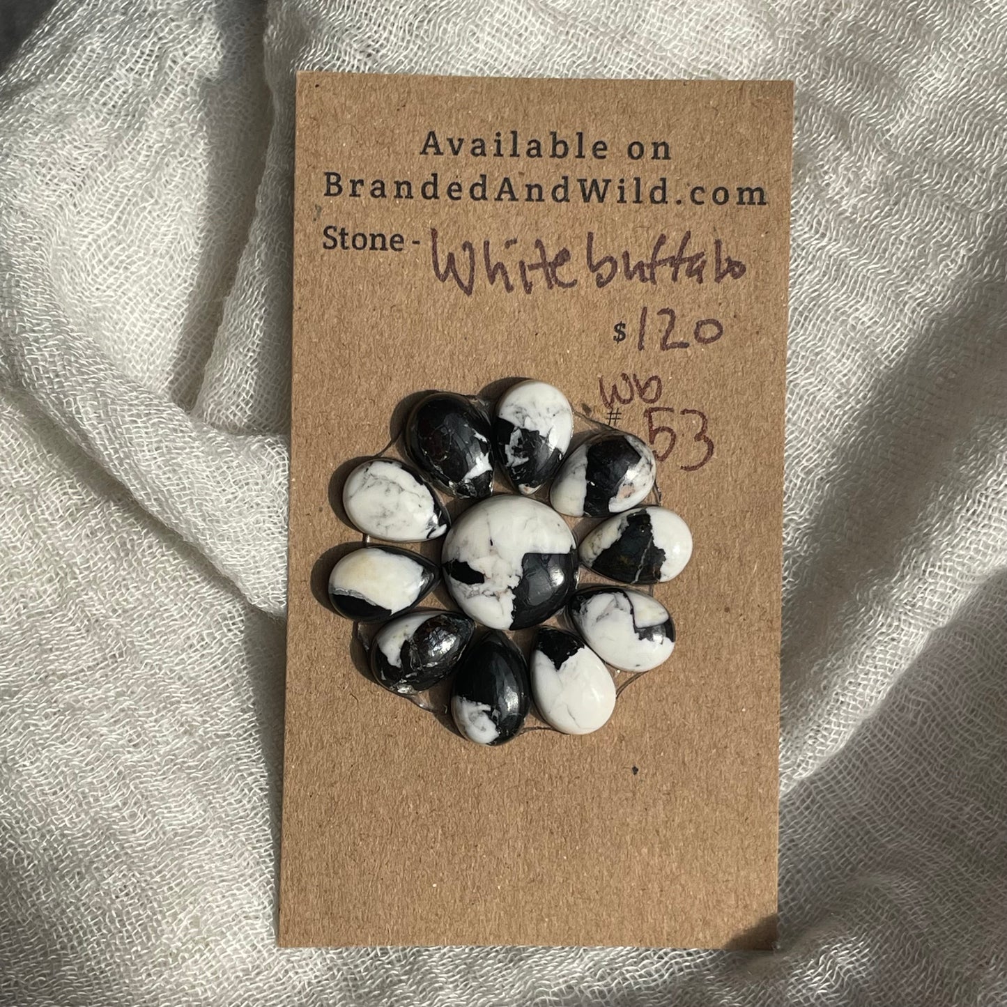 White Buffalo Cabochon - WB53