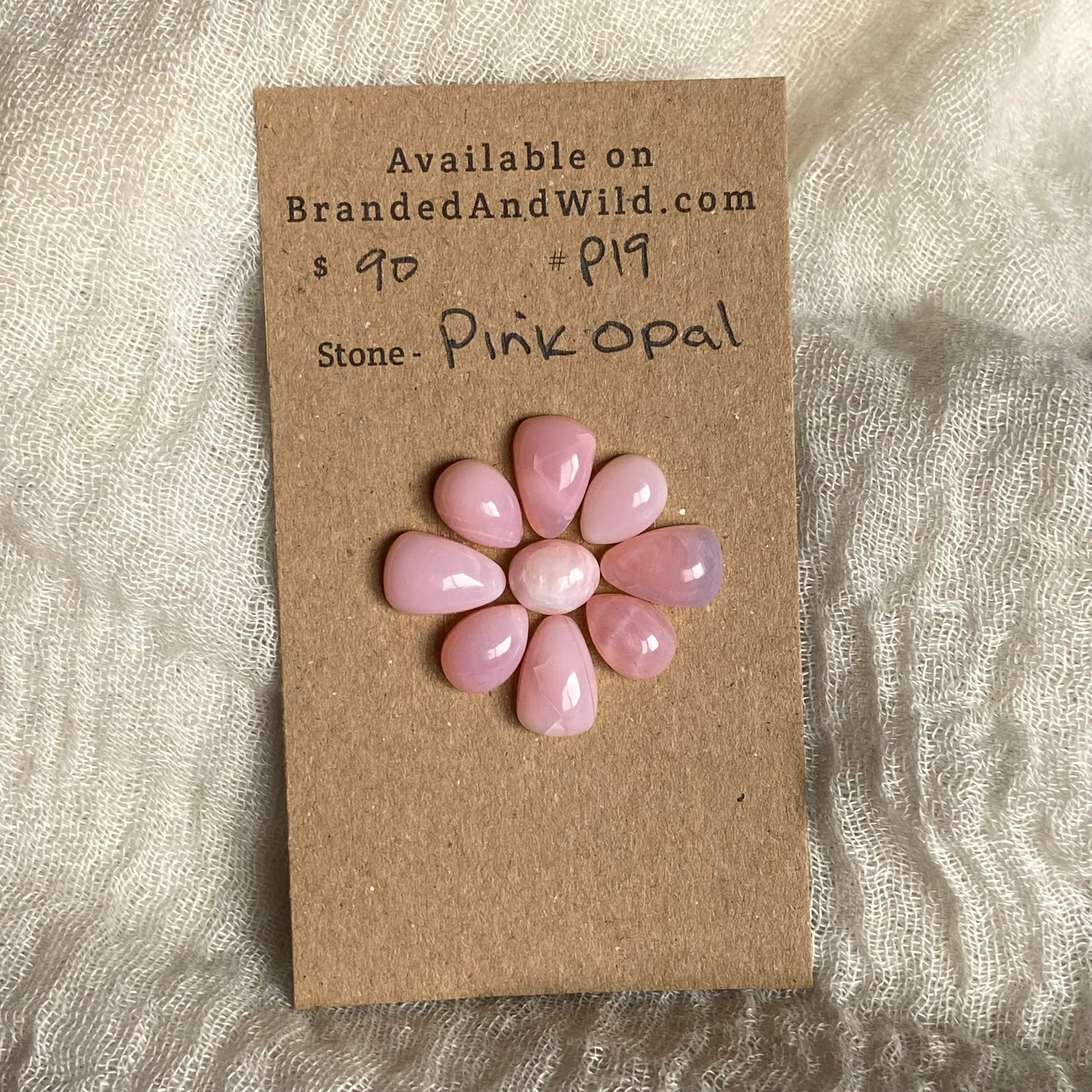 Pink Opal Cabochon - P19 00BBFEE4-DD5C-4D45-8723-5D349297231C Brandedandwild.com